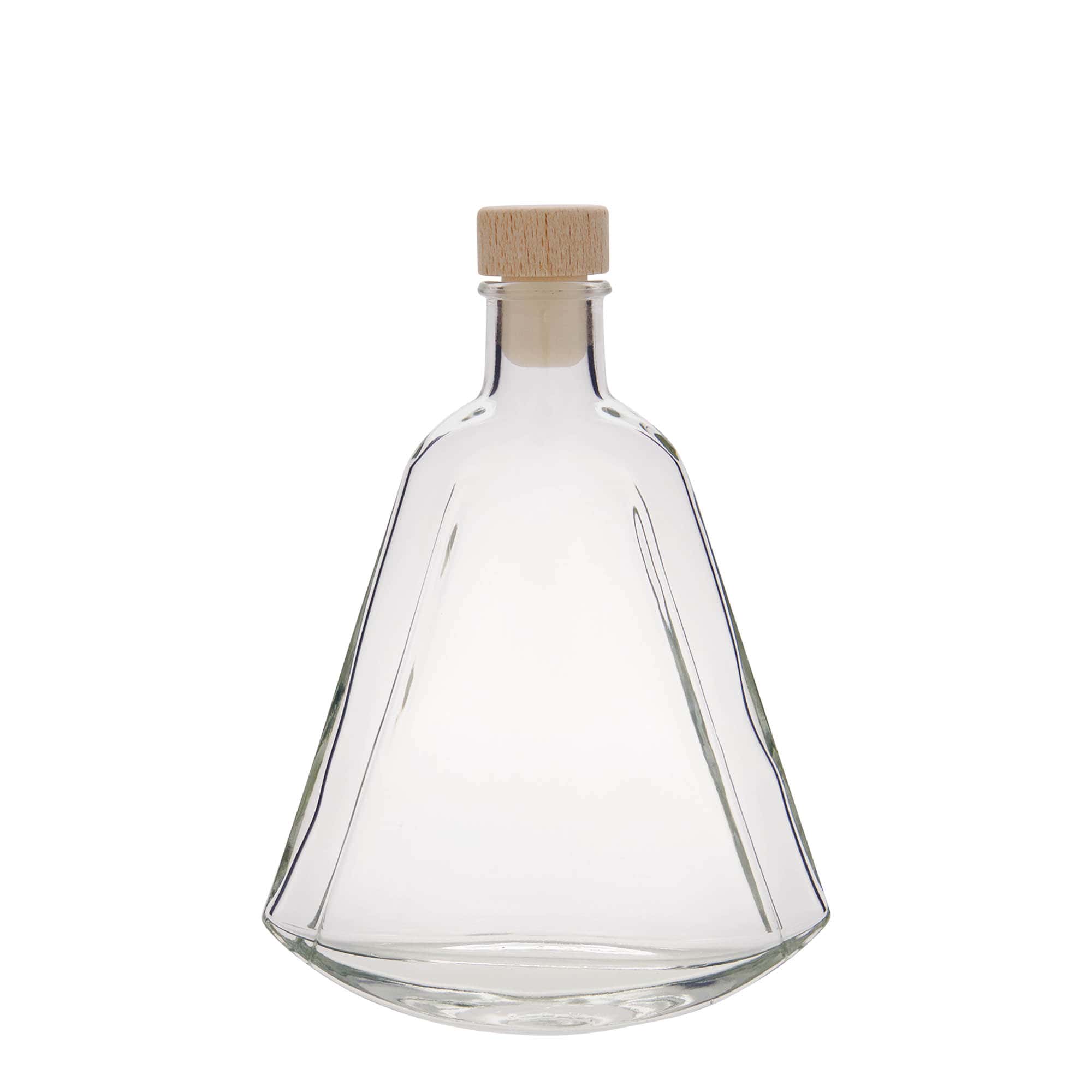 Skleněná lahev 200 ml 'Maurizio', oválná, uzávěr: korek