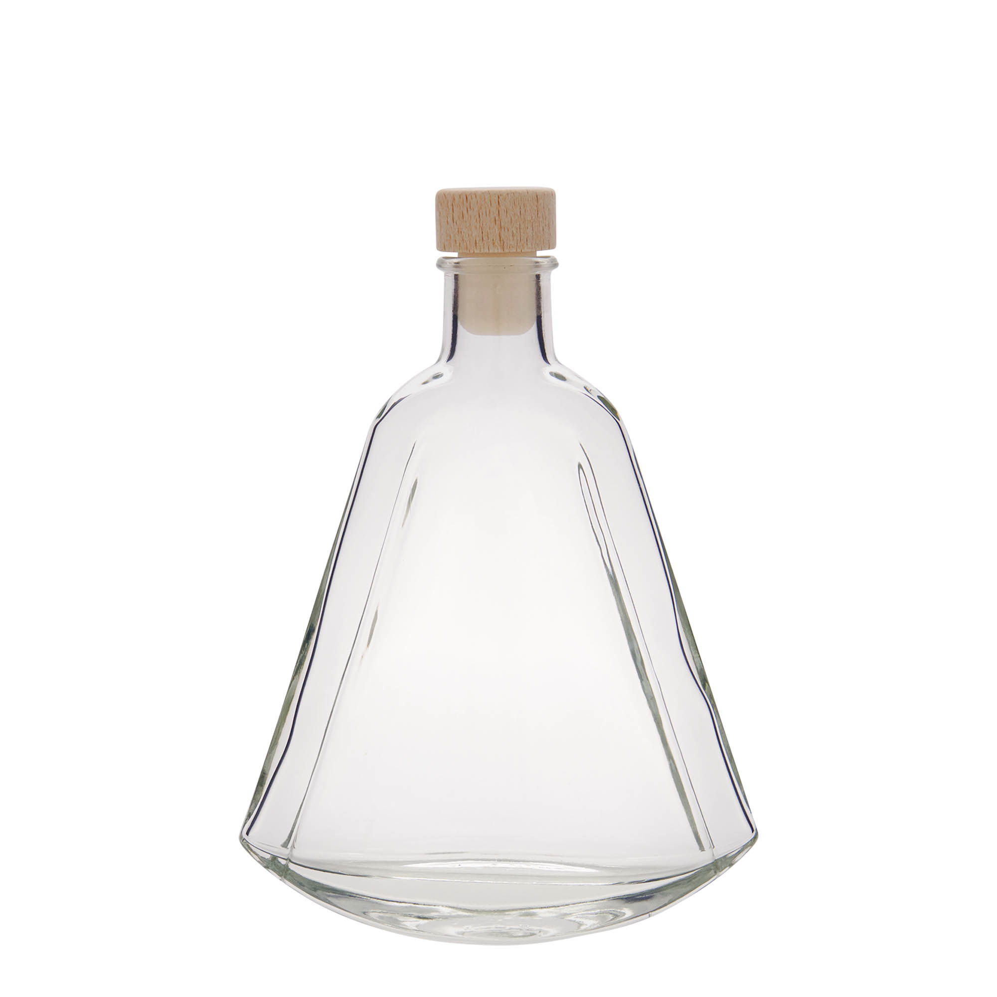 200 ml skleněná láhev 'Maurizio', oválná, hrdlo: korek