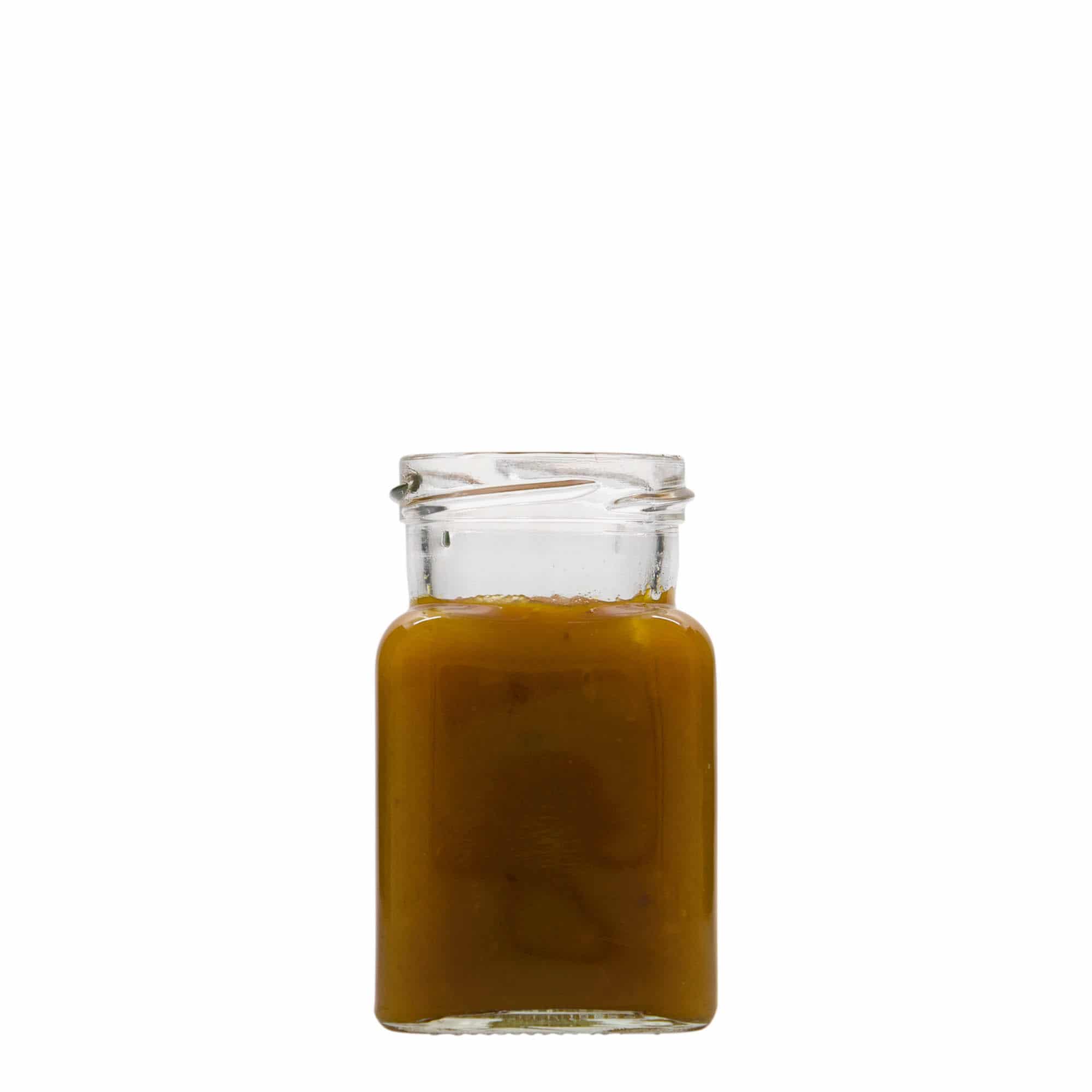 Čtyřúhelníková sklenice 150 ml, uzávěr: Twist Off (TO 53)