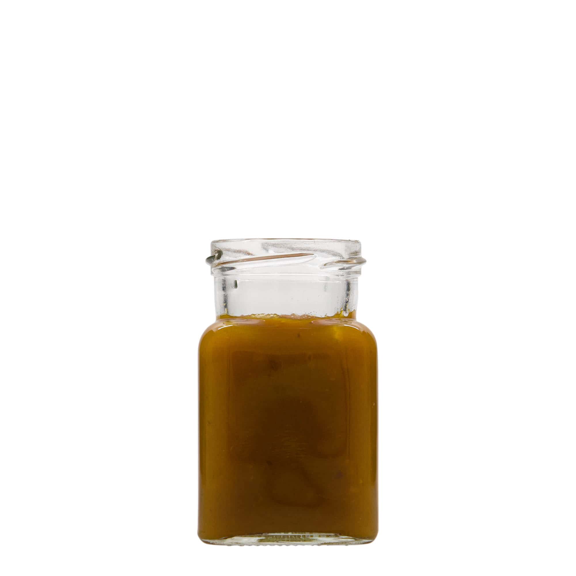 150 ml čtvercová sklenice, hrdlo: Twist-Off (TO 53)