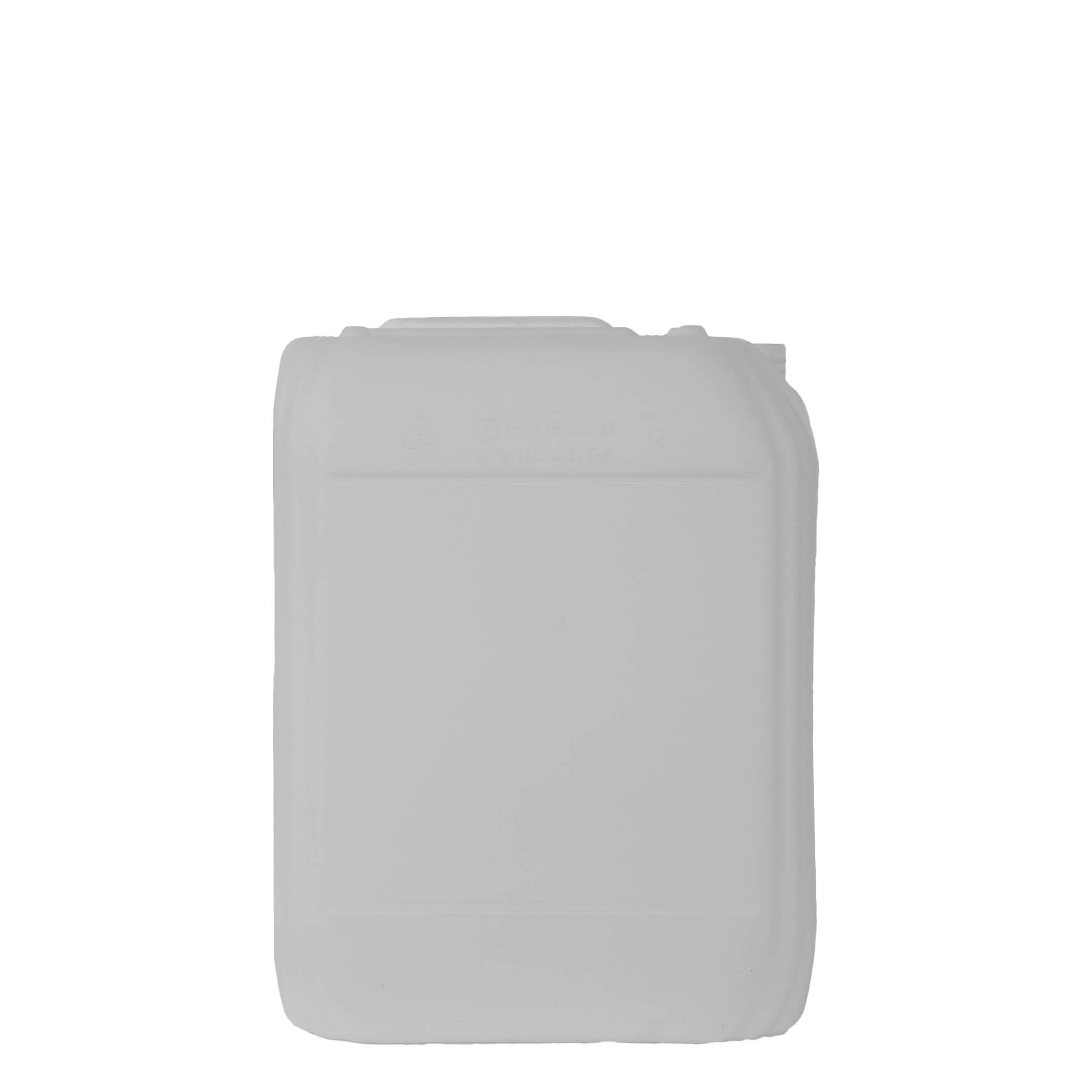 20 l kanistr, obdélníkový, HDPE plast, přírodní, hrdlo: ND 60
