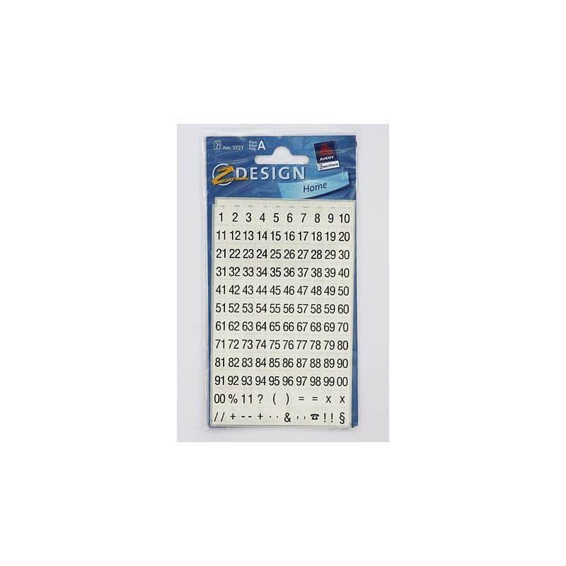 Účelová samolepka 'Čísla 1-99', plast, černá Účelová samolepka 'Čísla 1-99', plast, černá
