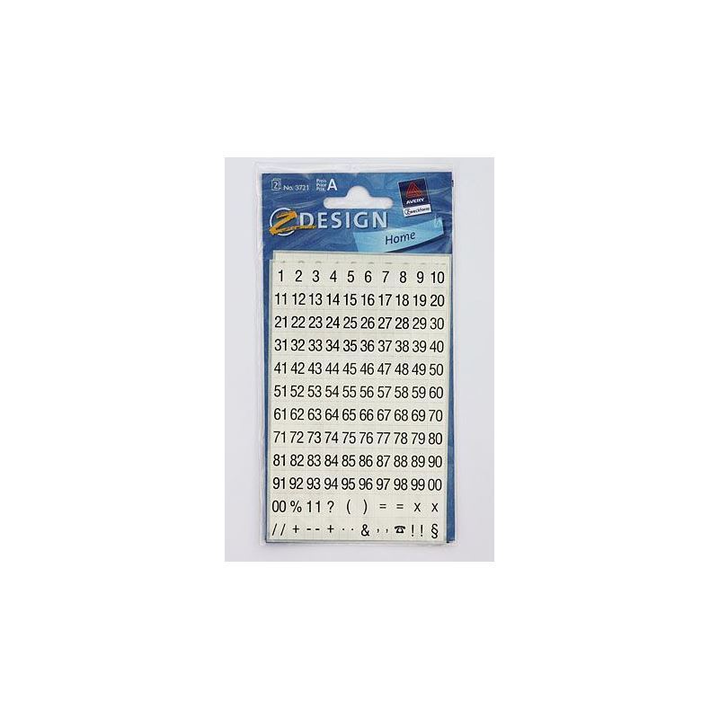 Zweckform nálepky „Čísla 1-99“, plast, černé Zweckform nálepky „Čísla 1-99“, plast, černé