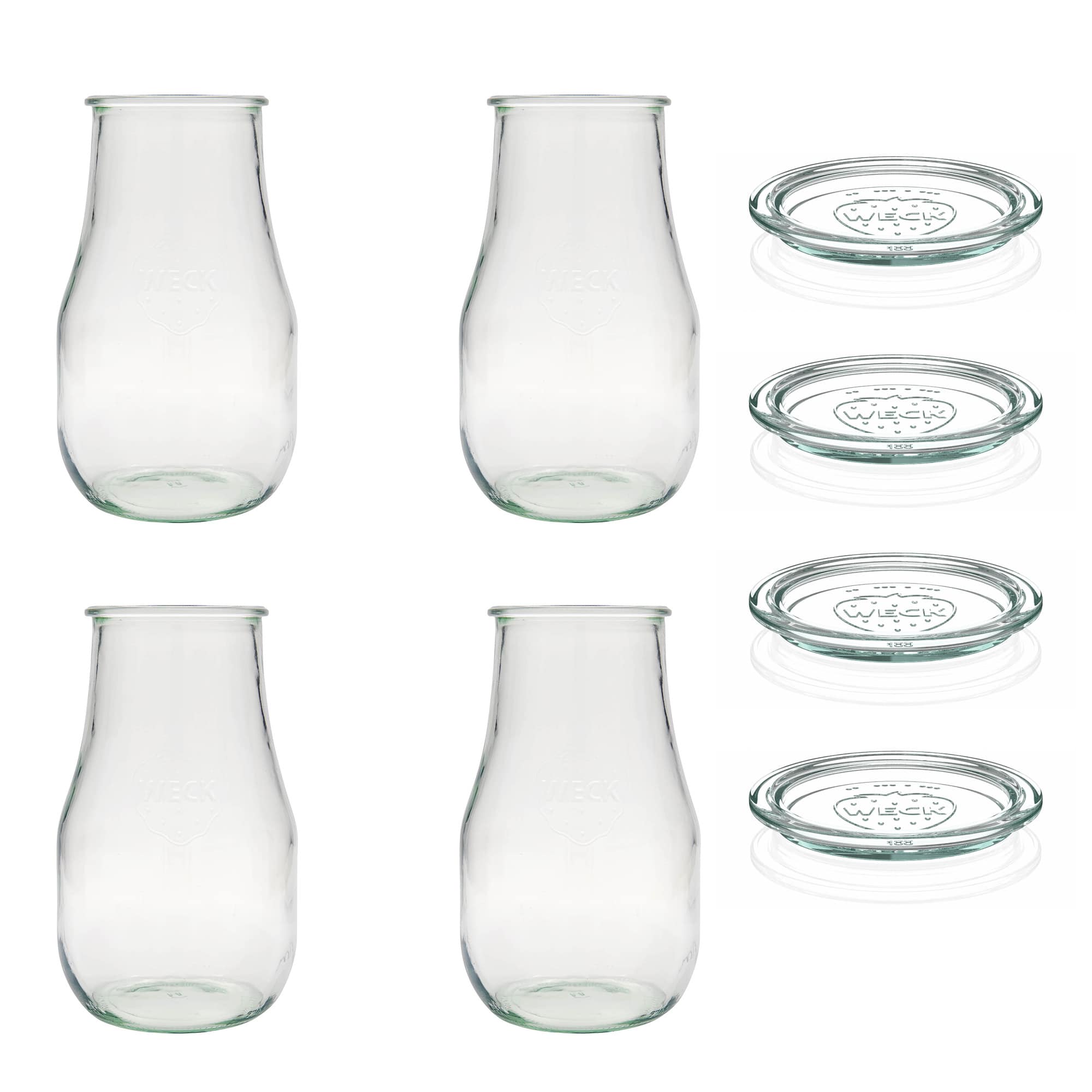 4x 2700 ml WECK tulipánová sklenice se skleněným víčkem RR 100