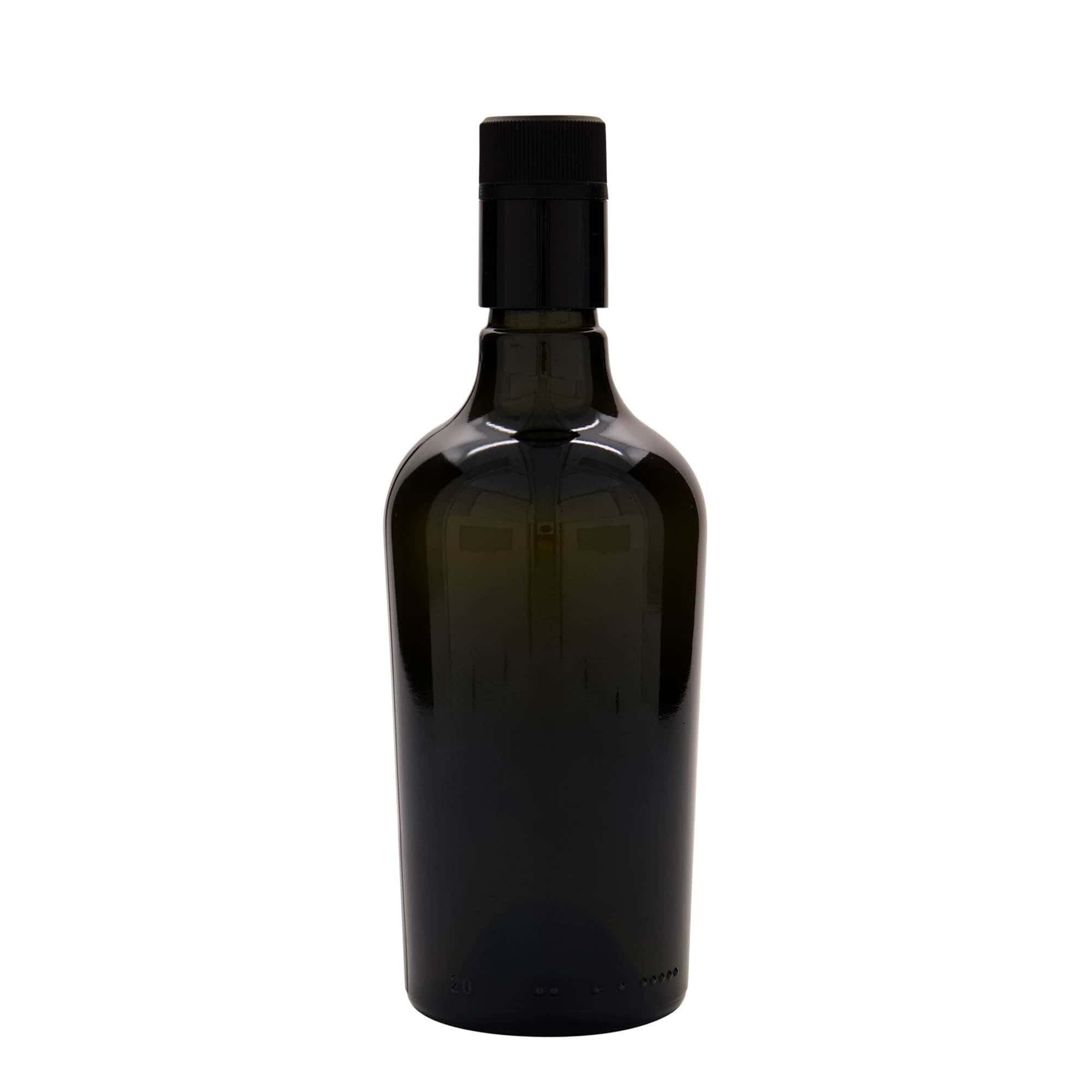 500 ml láhev na ocet/olej 'Oleum', sklo, antik zelená, hrdlo: DOP