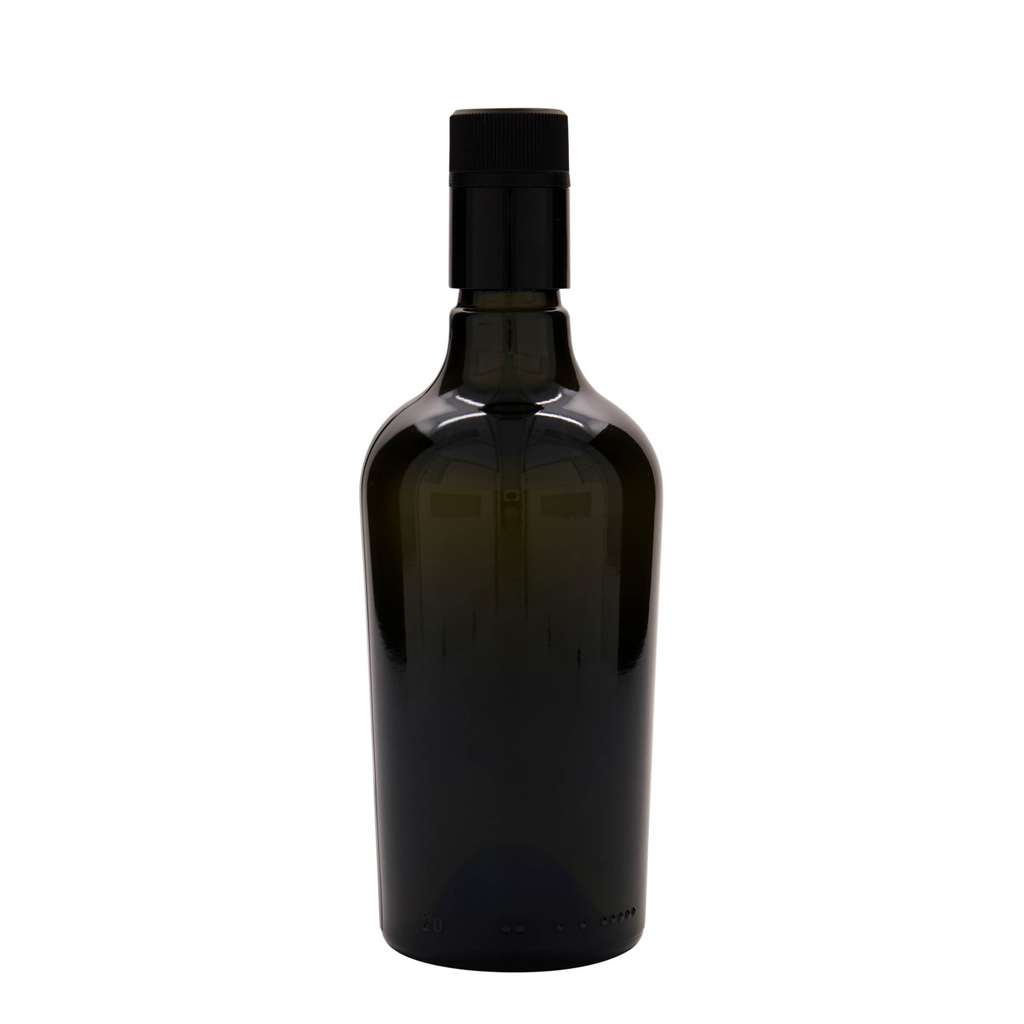 500 ml láhev na ocet/olej 'Oleum', sklo, antik zelená, hrdlo: DOP 500 ml láhev na ocet/olej 'Oleum', sklo, antik zelená, hrdlo: DOP