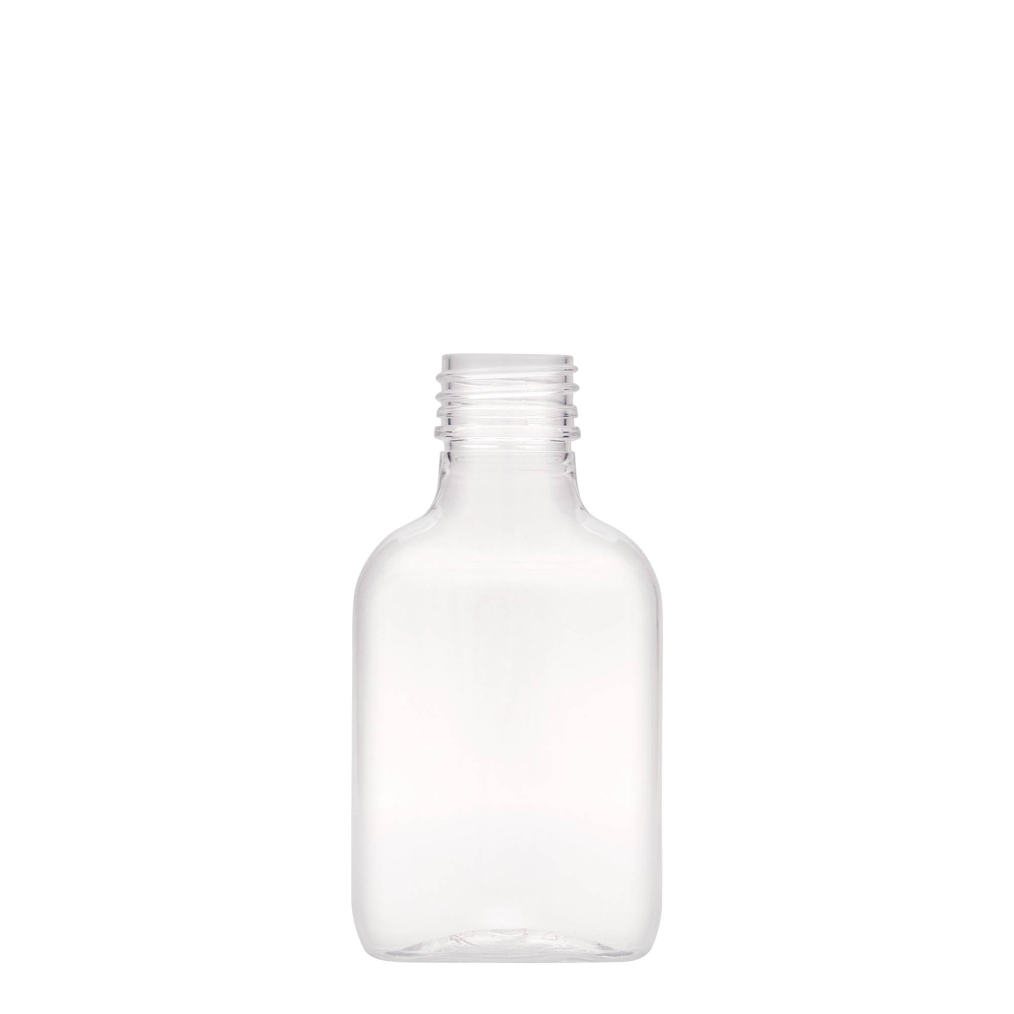 100 ml kapsa, oválná, PET plast, hrdlo: PP 28 100 ml kapsa, oválná, PET plast, hrdlo: PP 28