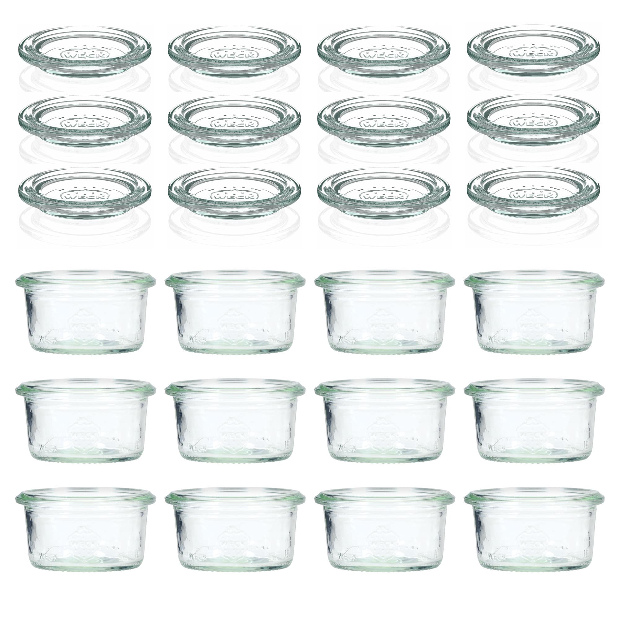 12x 50 ml WECK zavařovací sklenice se skleněným víčkem RR 60
