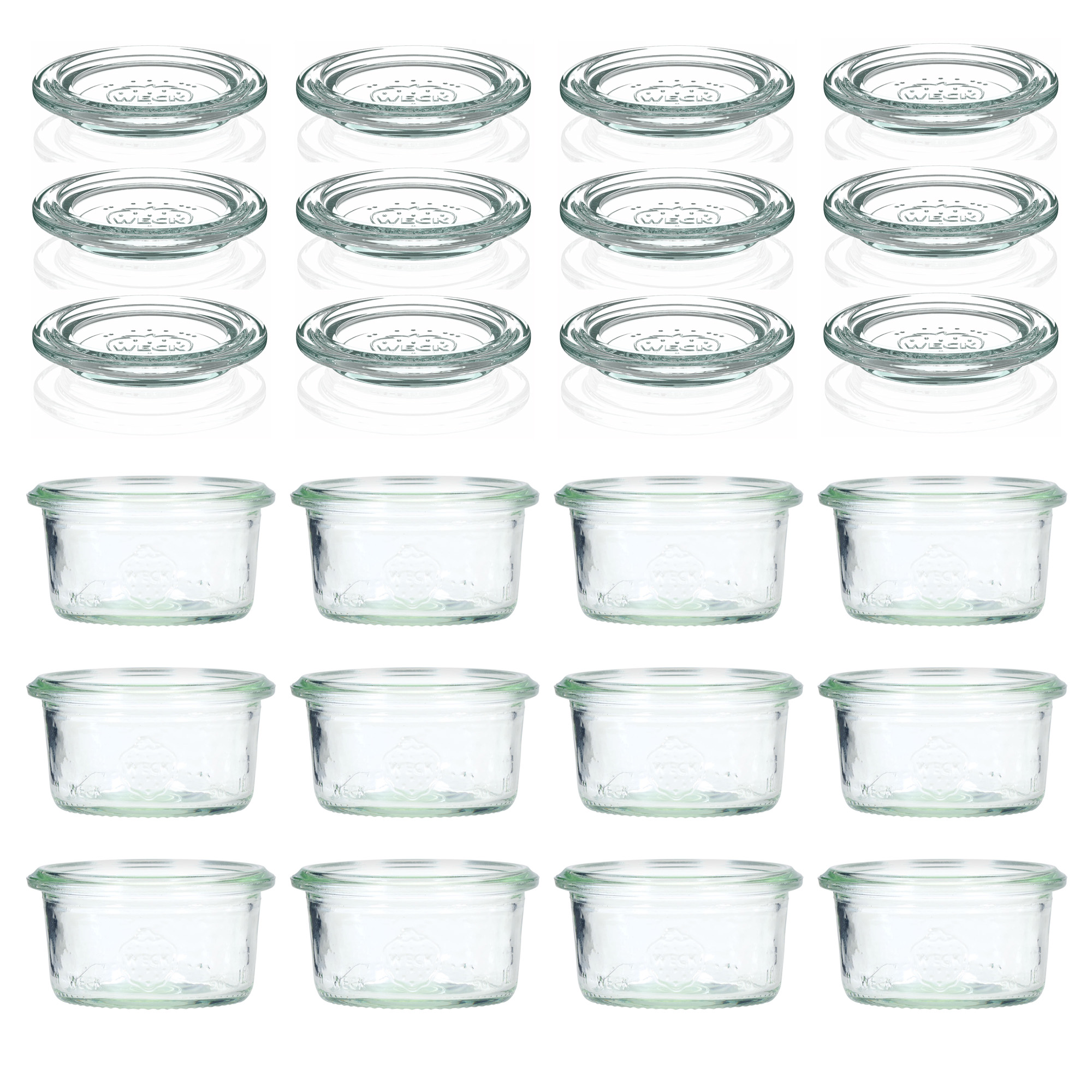 12x 50 ml WECK zavařovací sklenice se skleněným víčkem RR 60