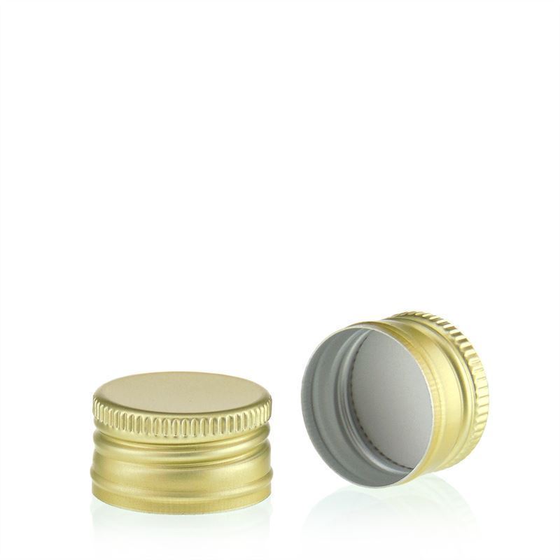 Šroubovací uzávěr, kov, zlatý, pro hrdlo: PP 24 Šroubovací uzávěr, kov, zlatý, pro hrdlo: PP 24