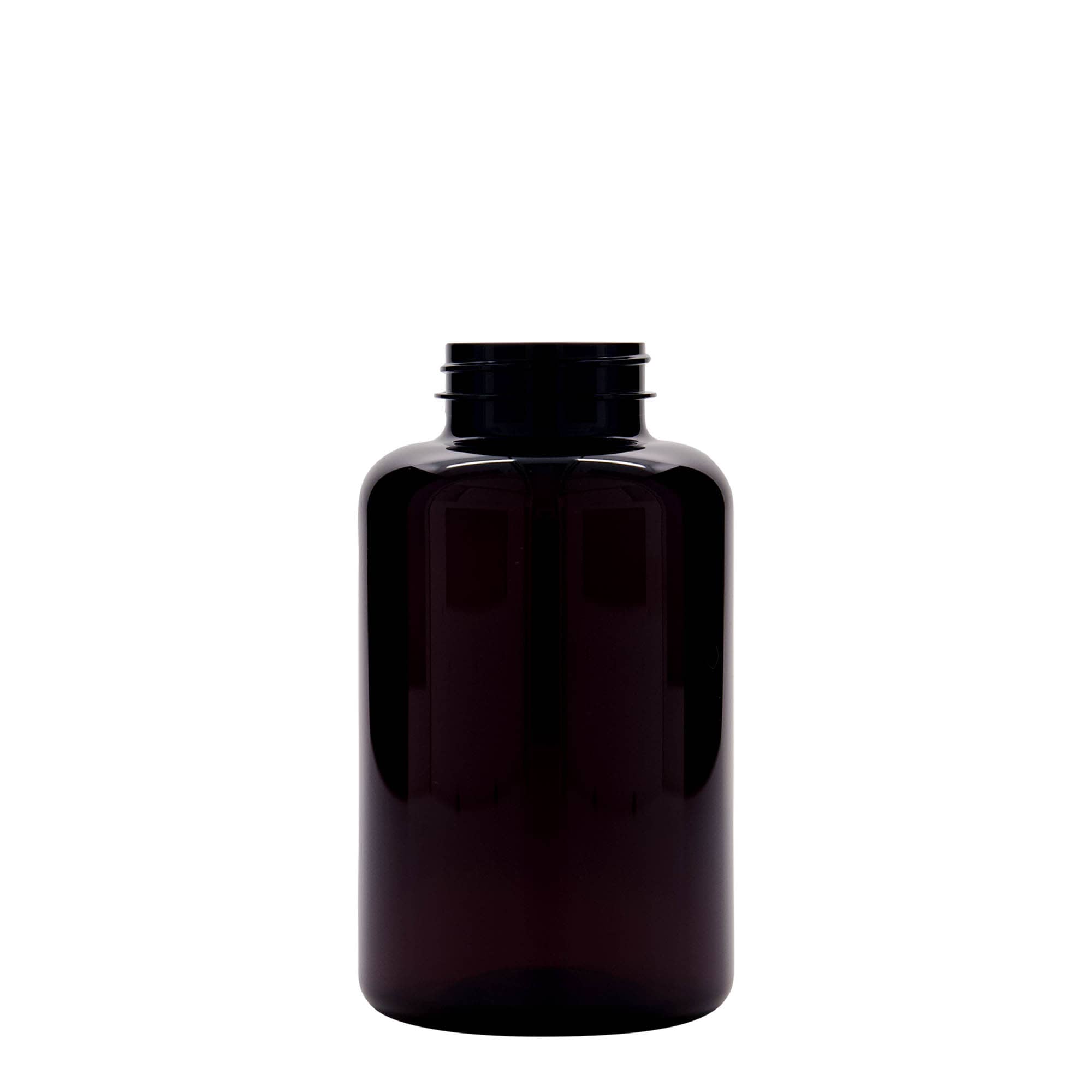 500 ml PET láhev, plast, hnědá, hrdlo: 45/400