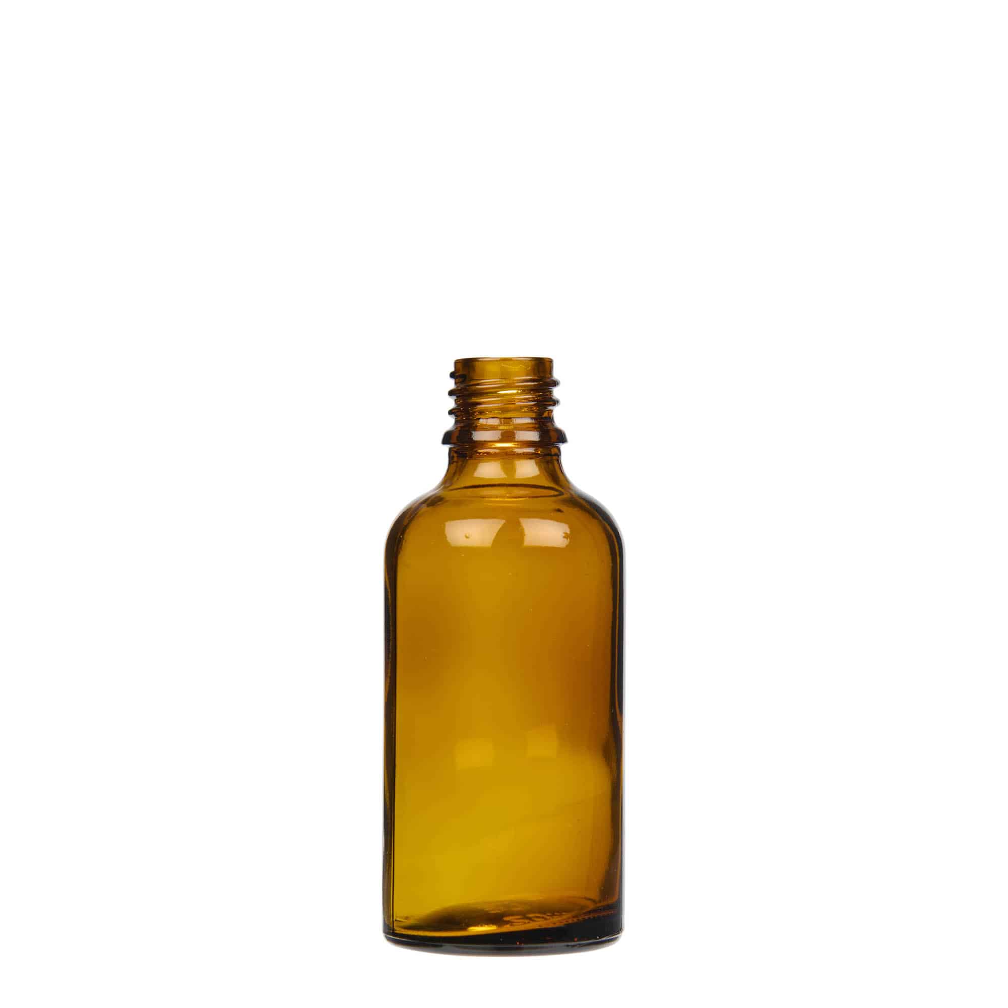 50 ml rozprašovací lahvička lékařská, sklo, hnědá, hrdlo: DIN 18