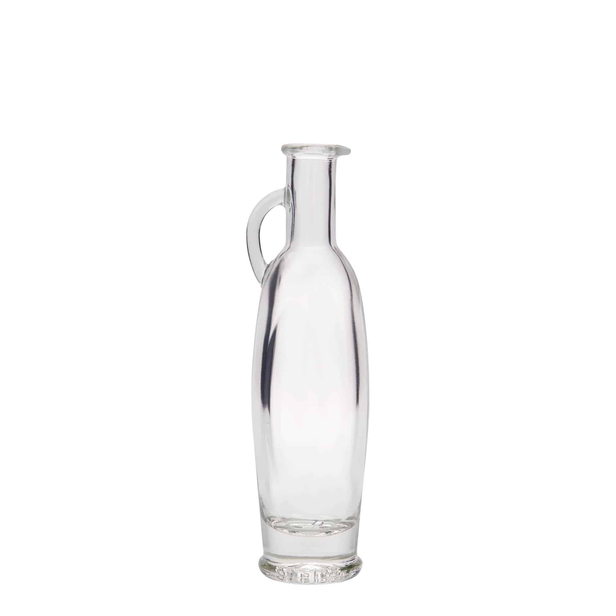 100ml skleněná lahvička „Eleganta“, oválná, hrdlo: korek