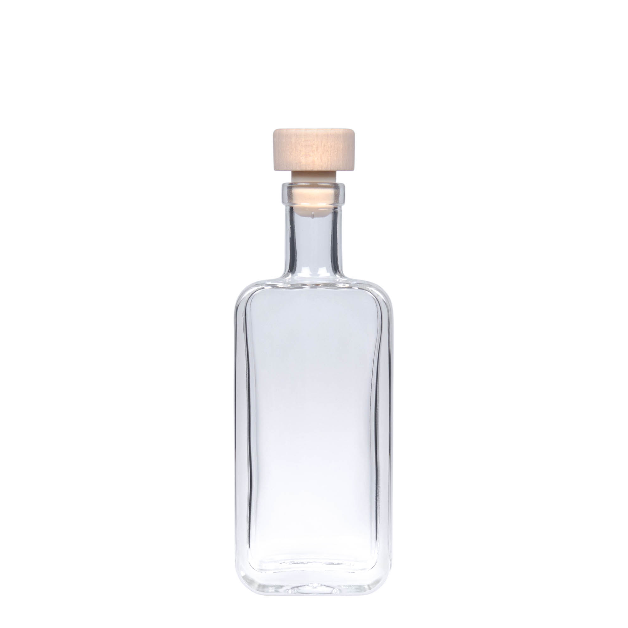 100 ml skleněná lahvička 'Nice', obdélníková, hrdlo: korek