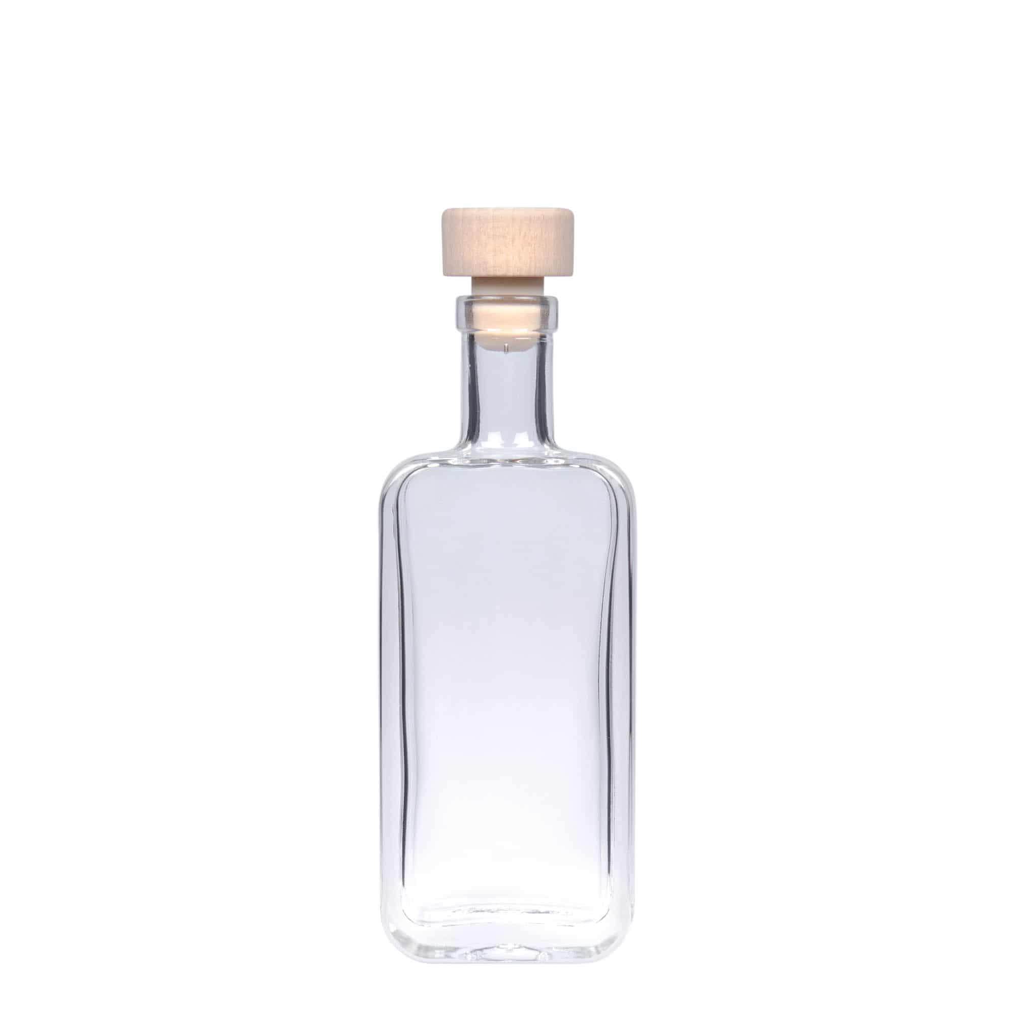 100 ml skleněná lahvička 'Nice', obdélníková, hrdlo: korek
