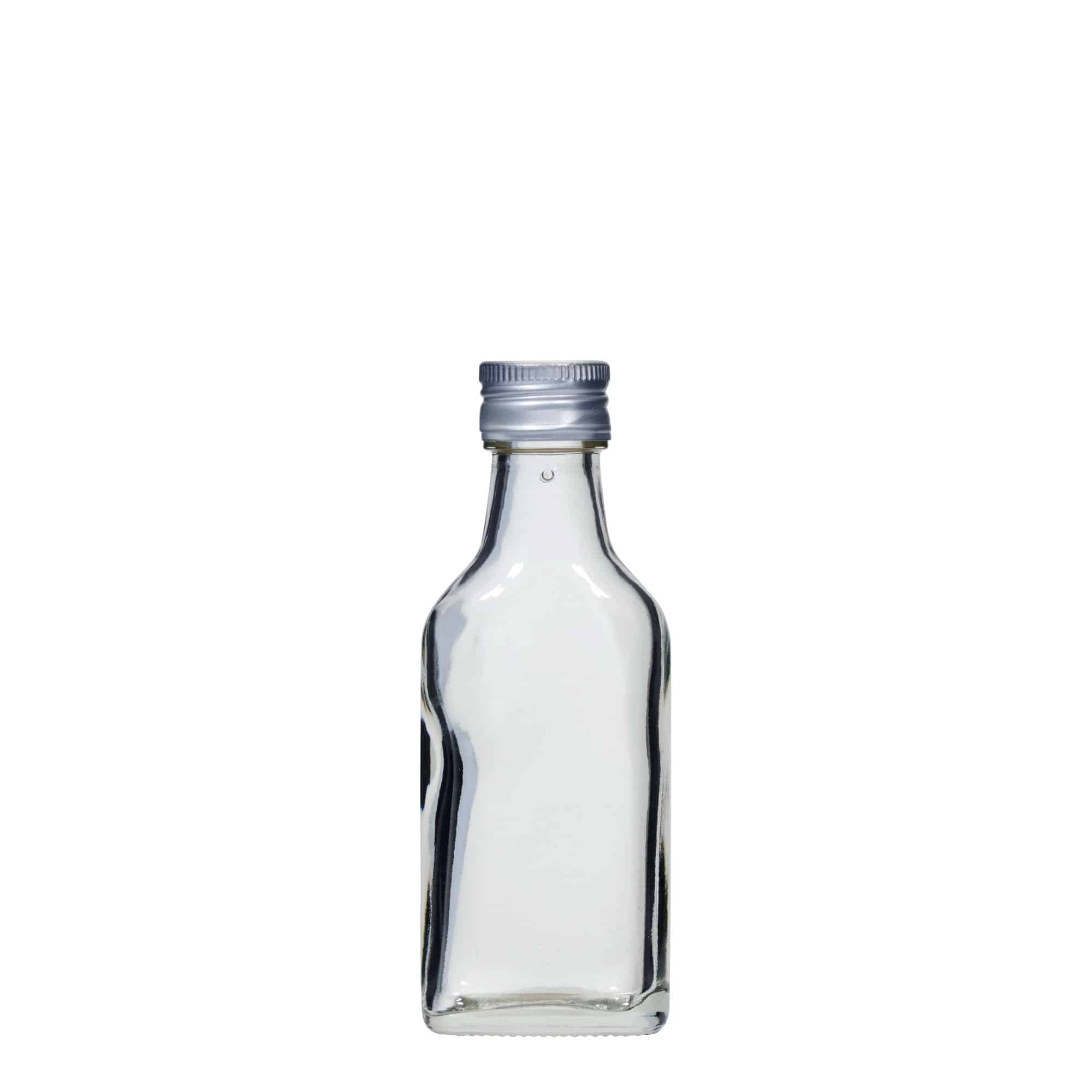 Kapesní lahev 40 ml, hranatá, ústí: PP 22