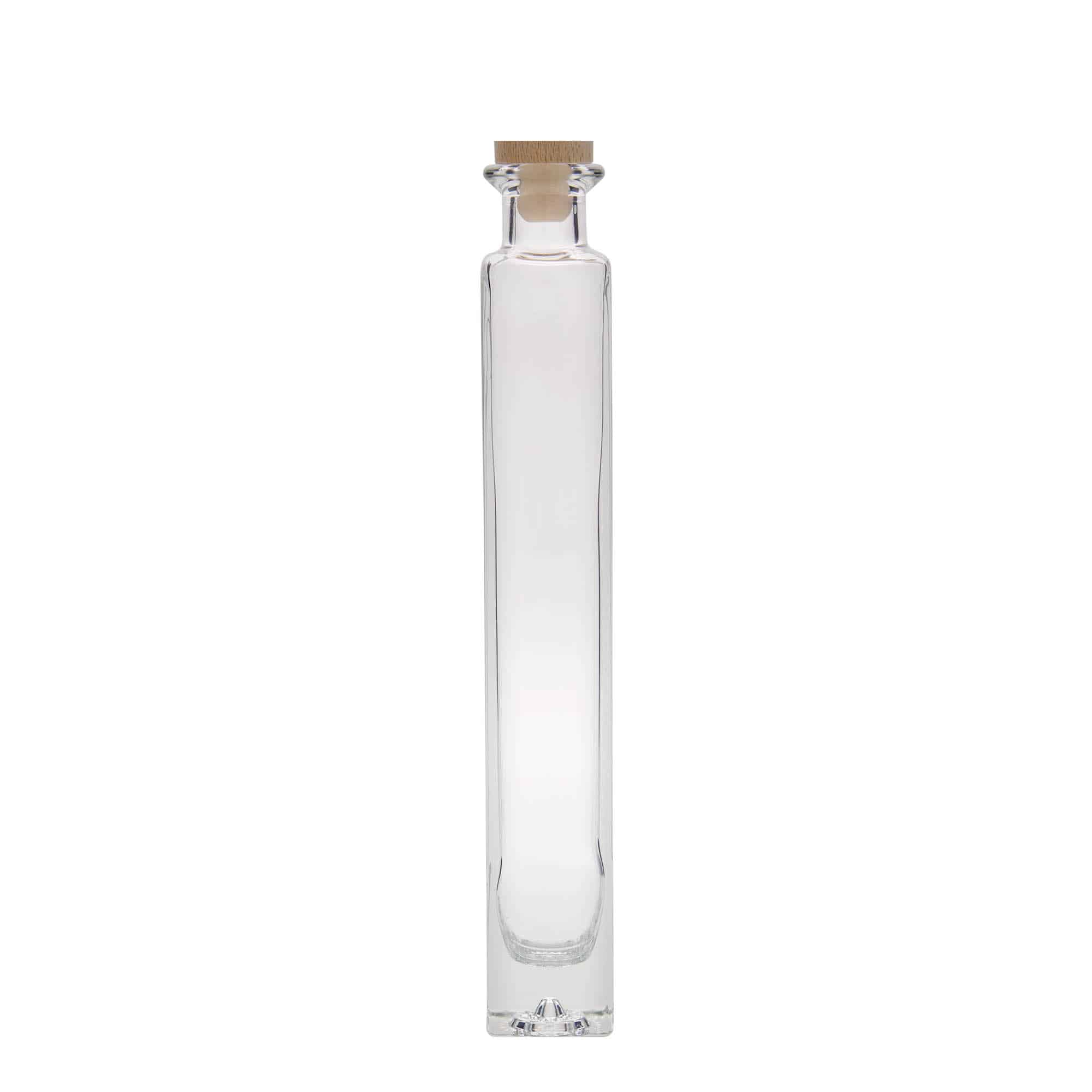 Skleněná lahev 200 ml 'Tommy', čtvercová, uzávěr: korek