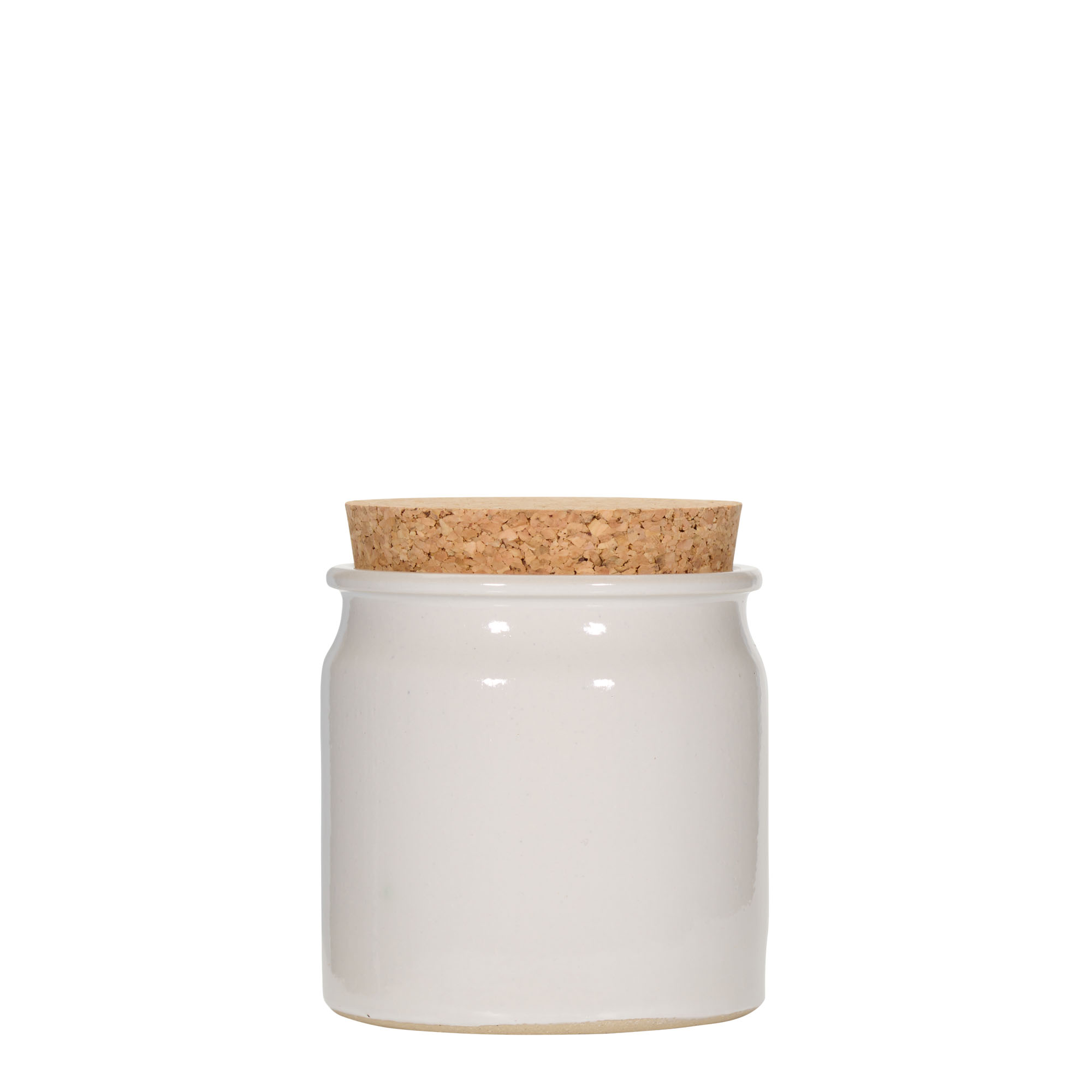 160 ml kameninový hrnec, keramika, bílý, otvor: korek