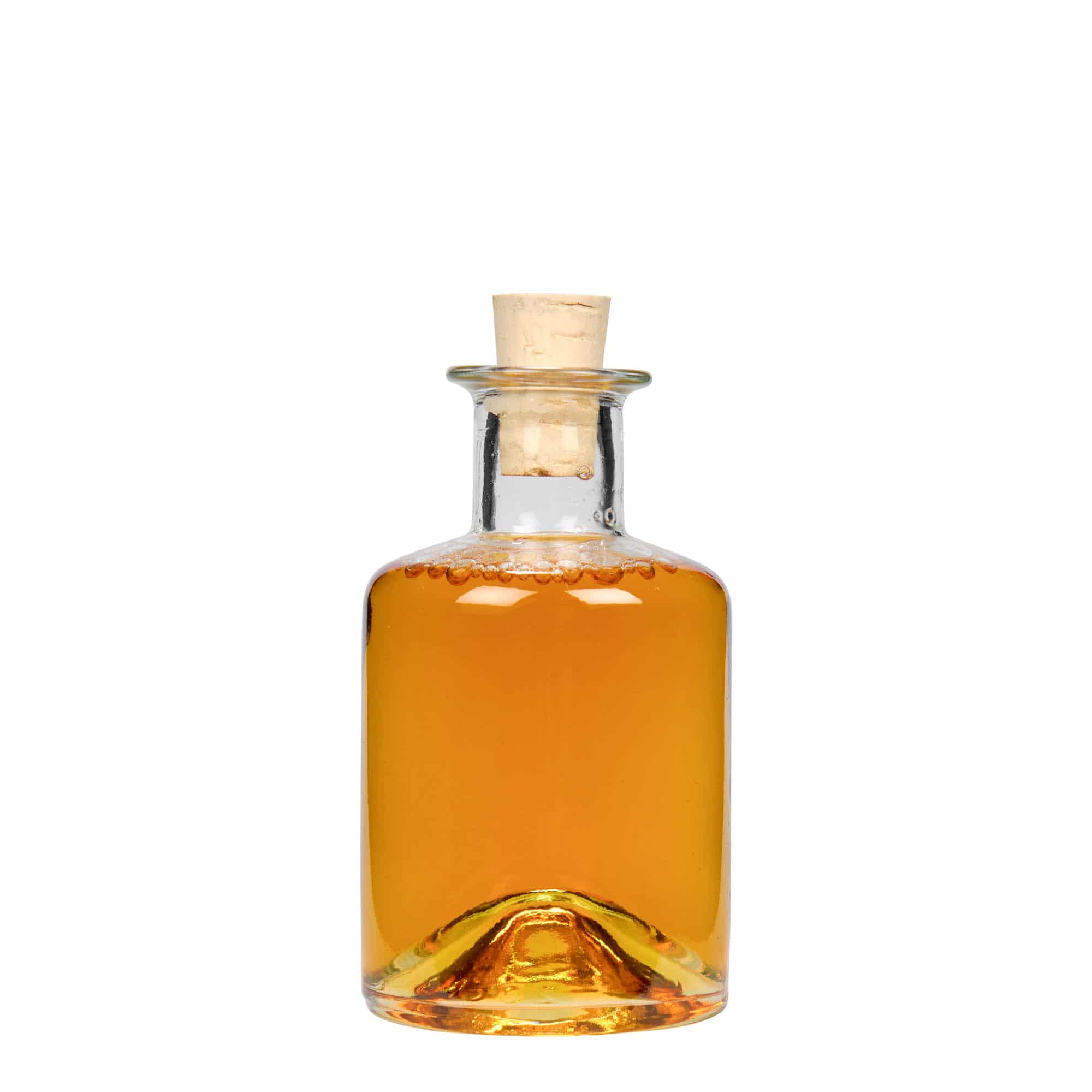 Skleněná lahev 200 ml lékárenská, uzávěr: korek