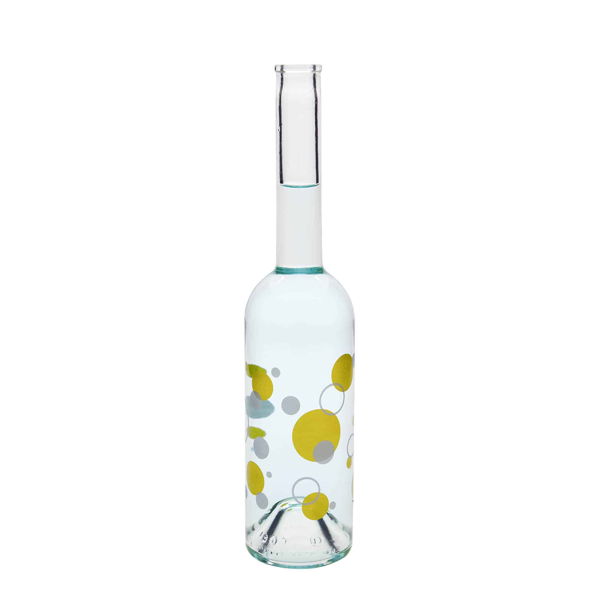 500 ml skleněná láhev 'Opera', motiv: puntíky, hrdlo: korek