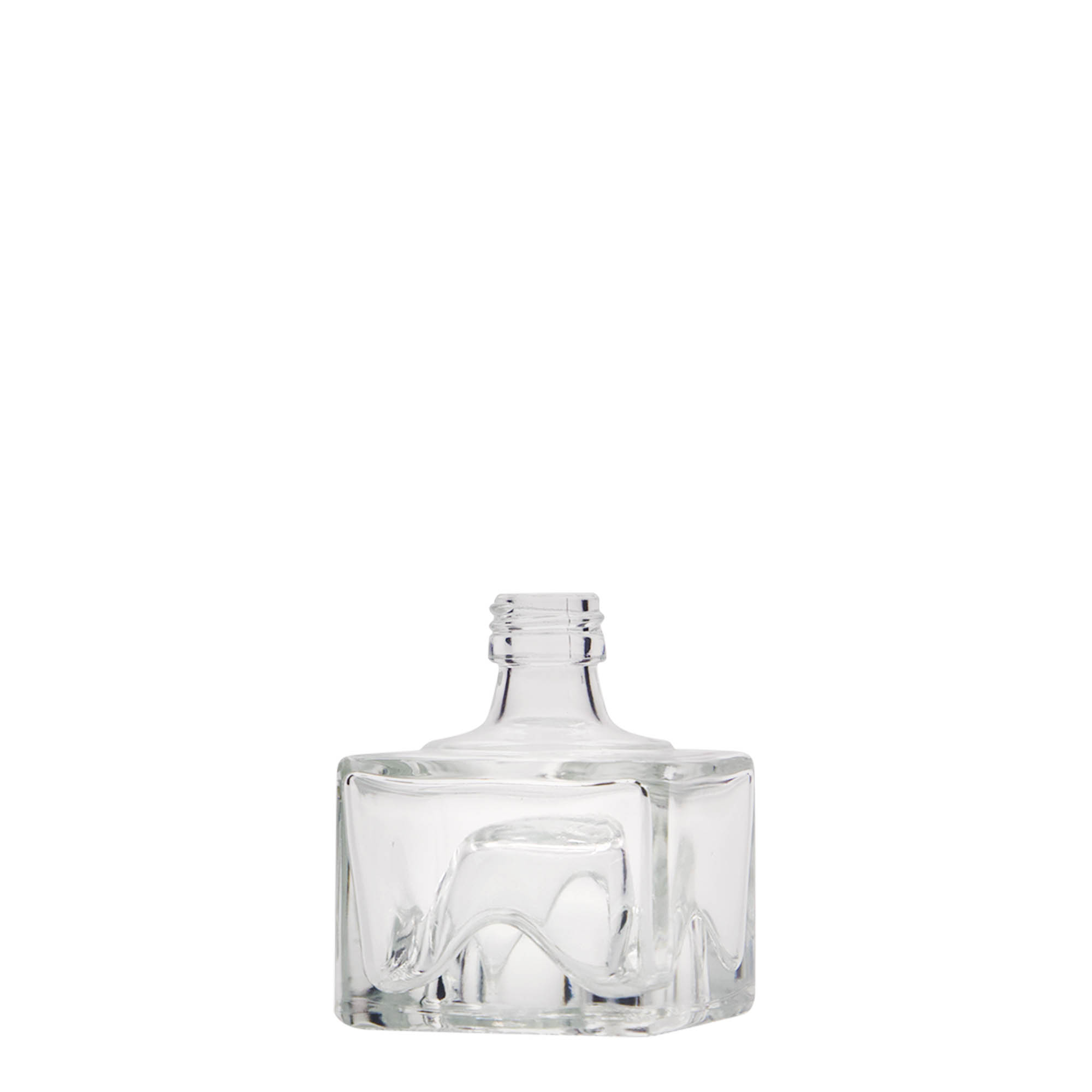 40 ml skleněná lahvička 'Cocolores', čtvercová, hrdlo: PP 18 40 ml skleněná lahvička 'Cocolores', čtvercová, hrdlo: PP 18