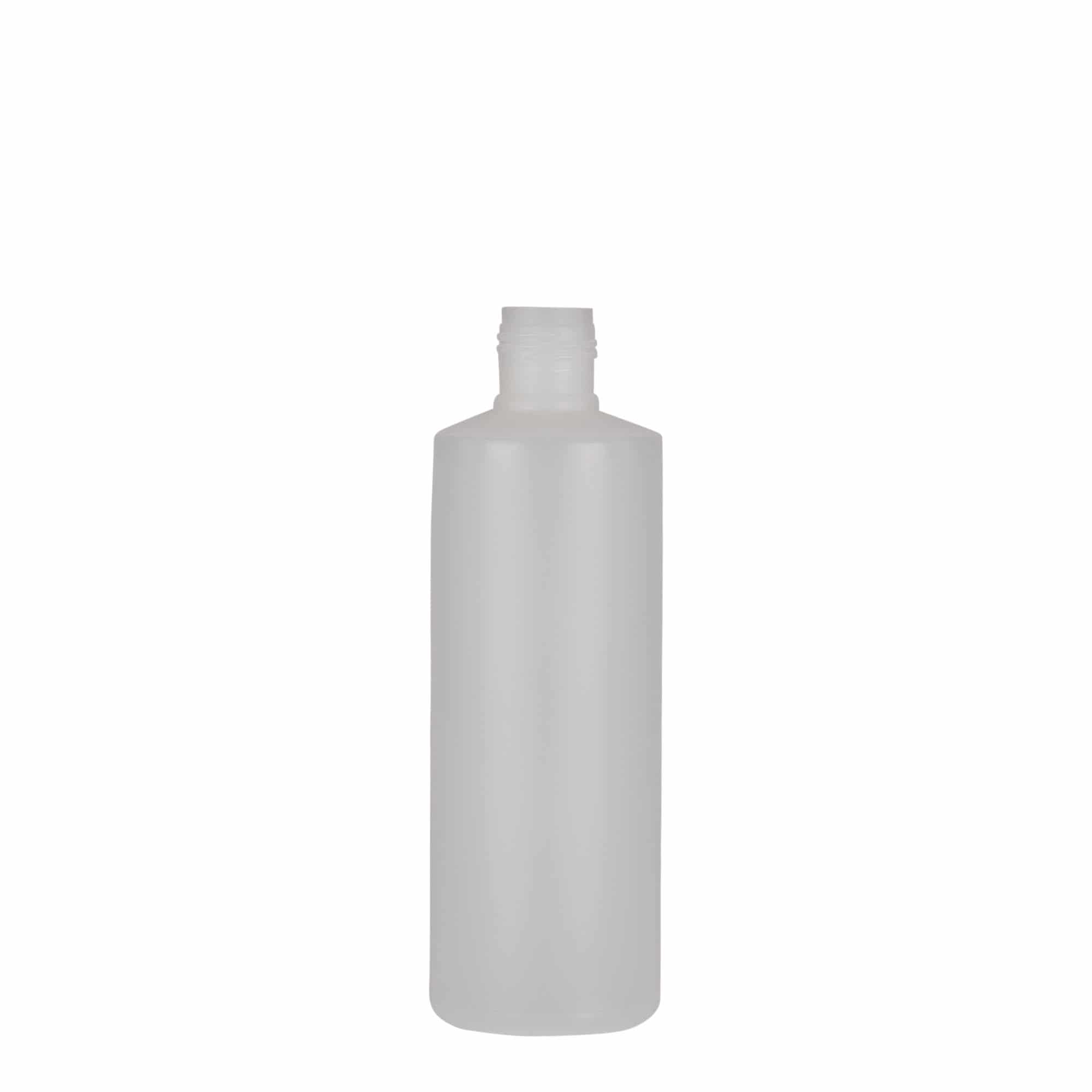 Kulatá lahev 200 ml, plast PE, přírodní, uzávěr: šroubovací uzávěr