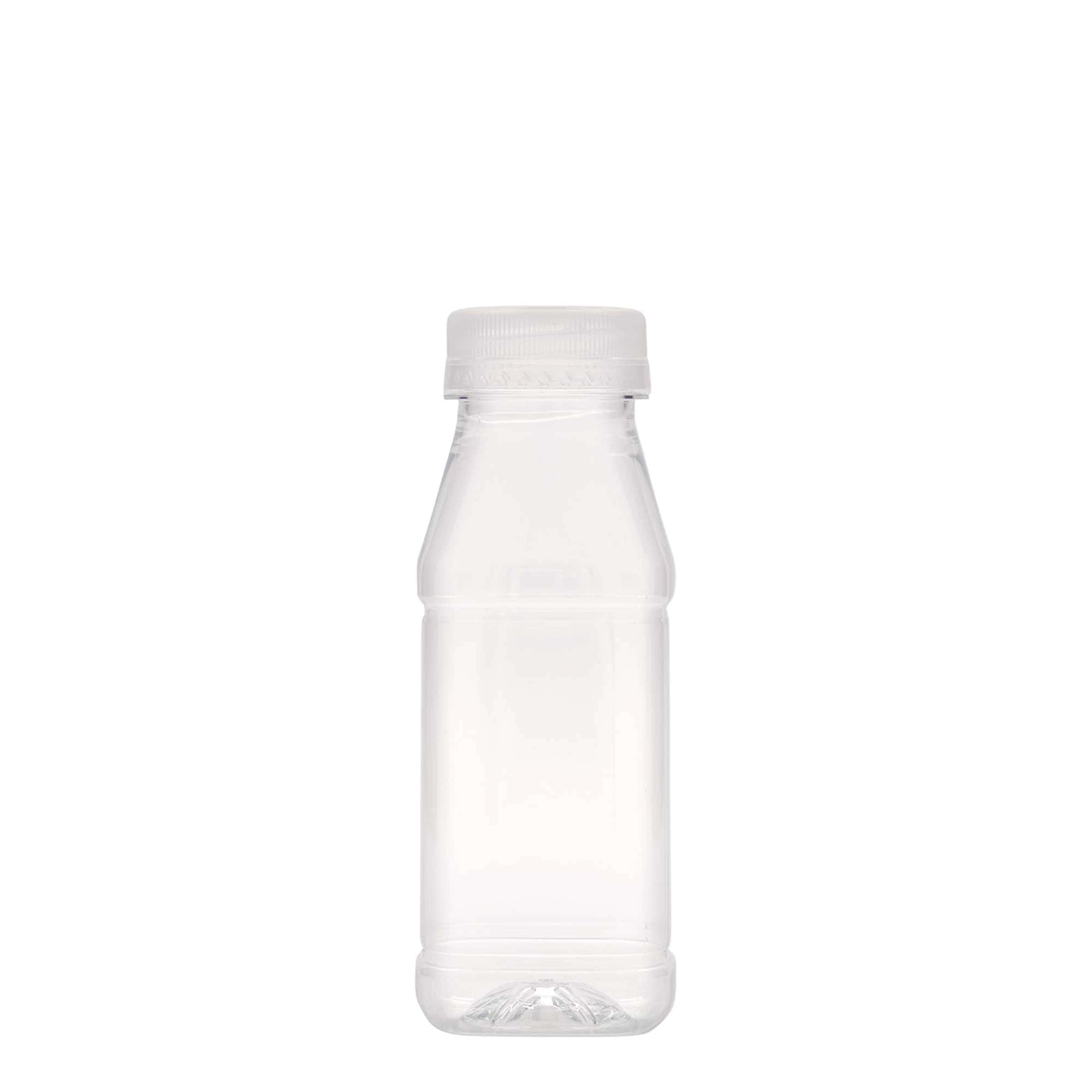 250 ml PET láhev „Milk and Juice Carré“, čtvercová, plastová, hrdlo: 38 mm