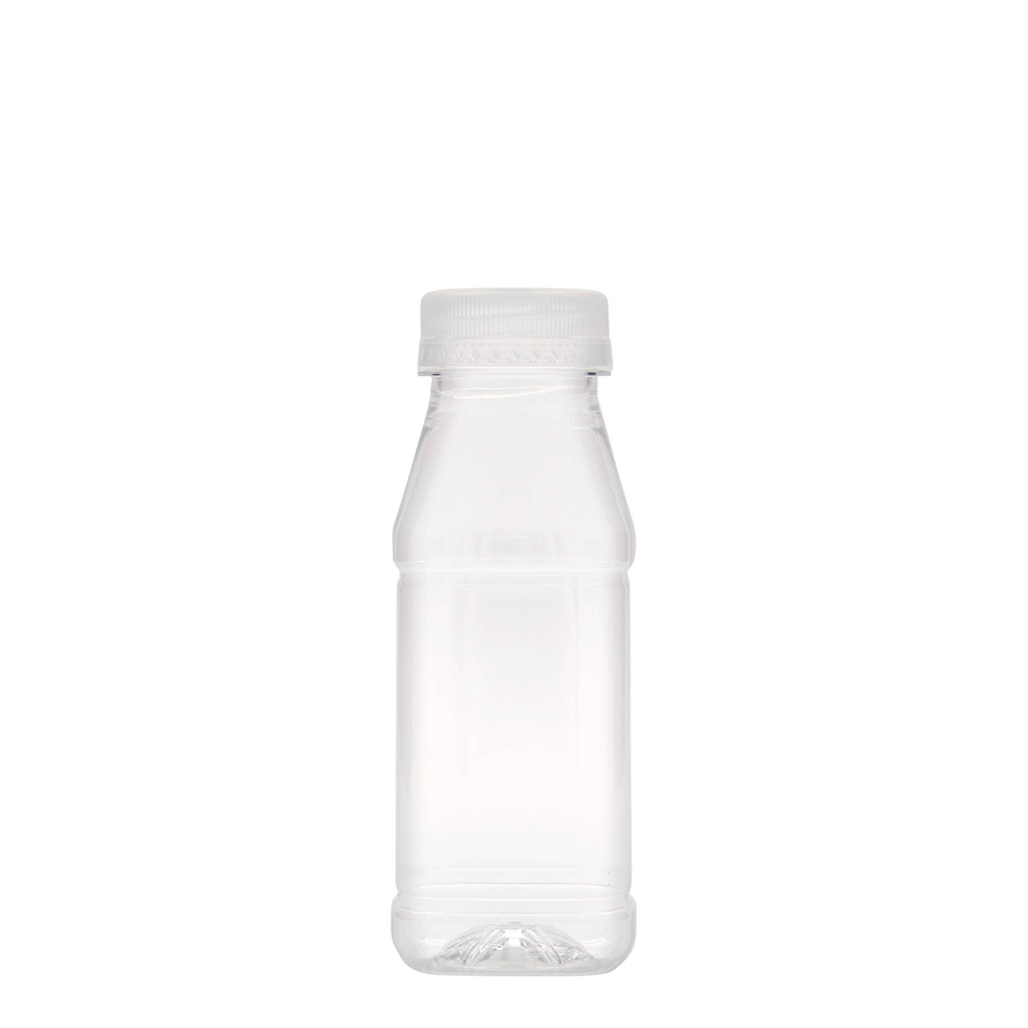 250 ml PET láhev „Milk and Juice Carré“, čtvercová, plastová, hrdlo: 38 mm