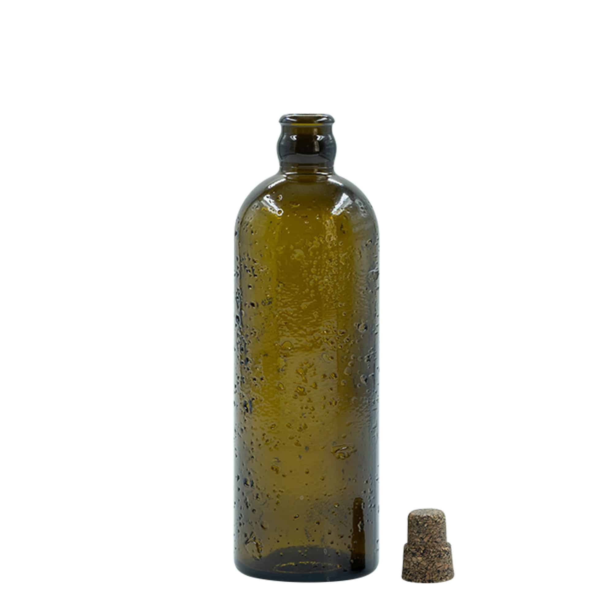 500 ml Wildly Crafted skleněná láhev 'Bobber Jr', hnědá, hrdlo: korek