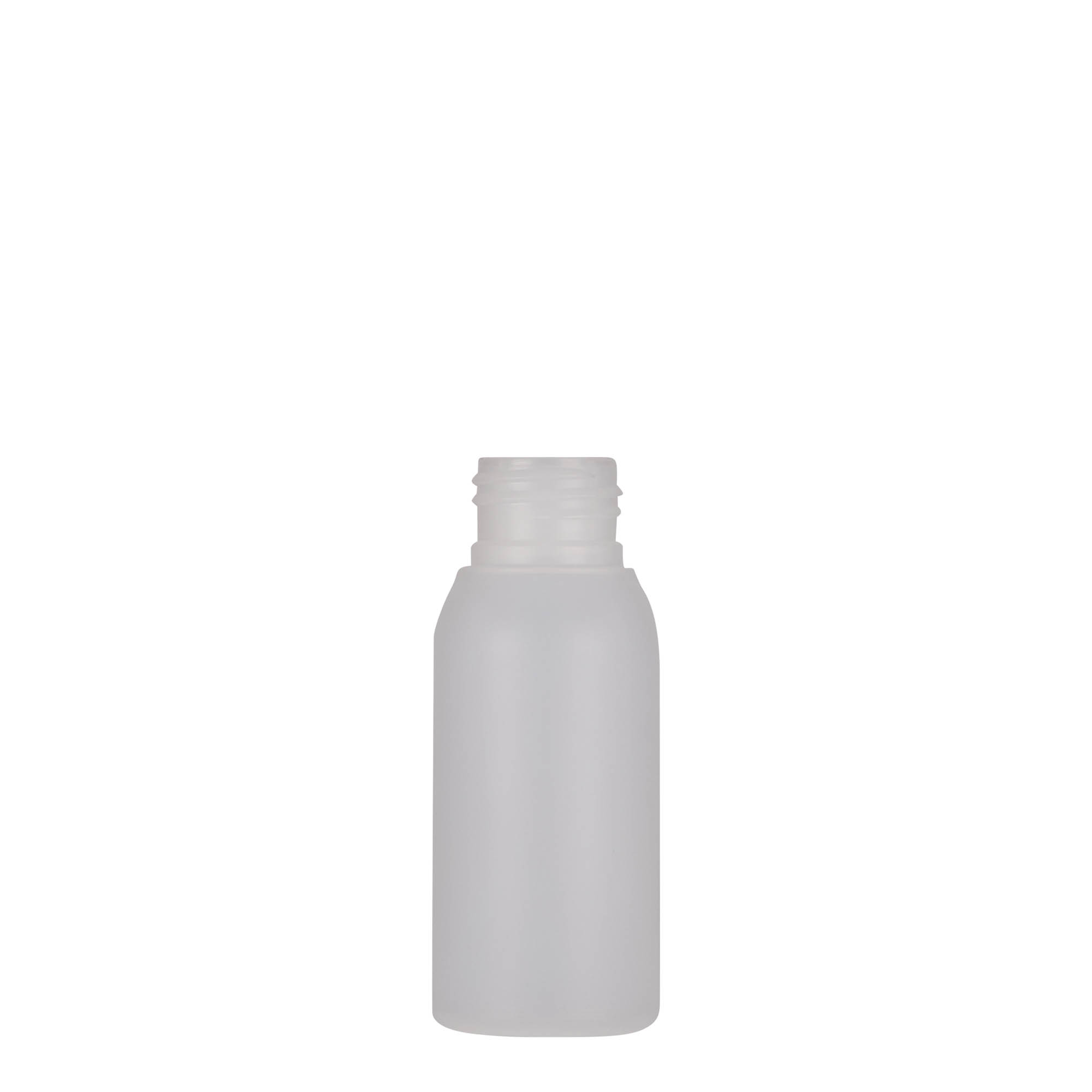 50 ml plastová lahvička „Tuffy“, HDPE, přírodní, hrdlo: 24/410