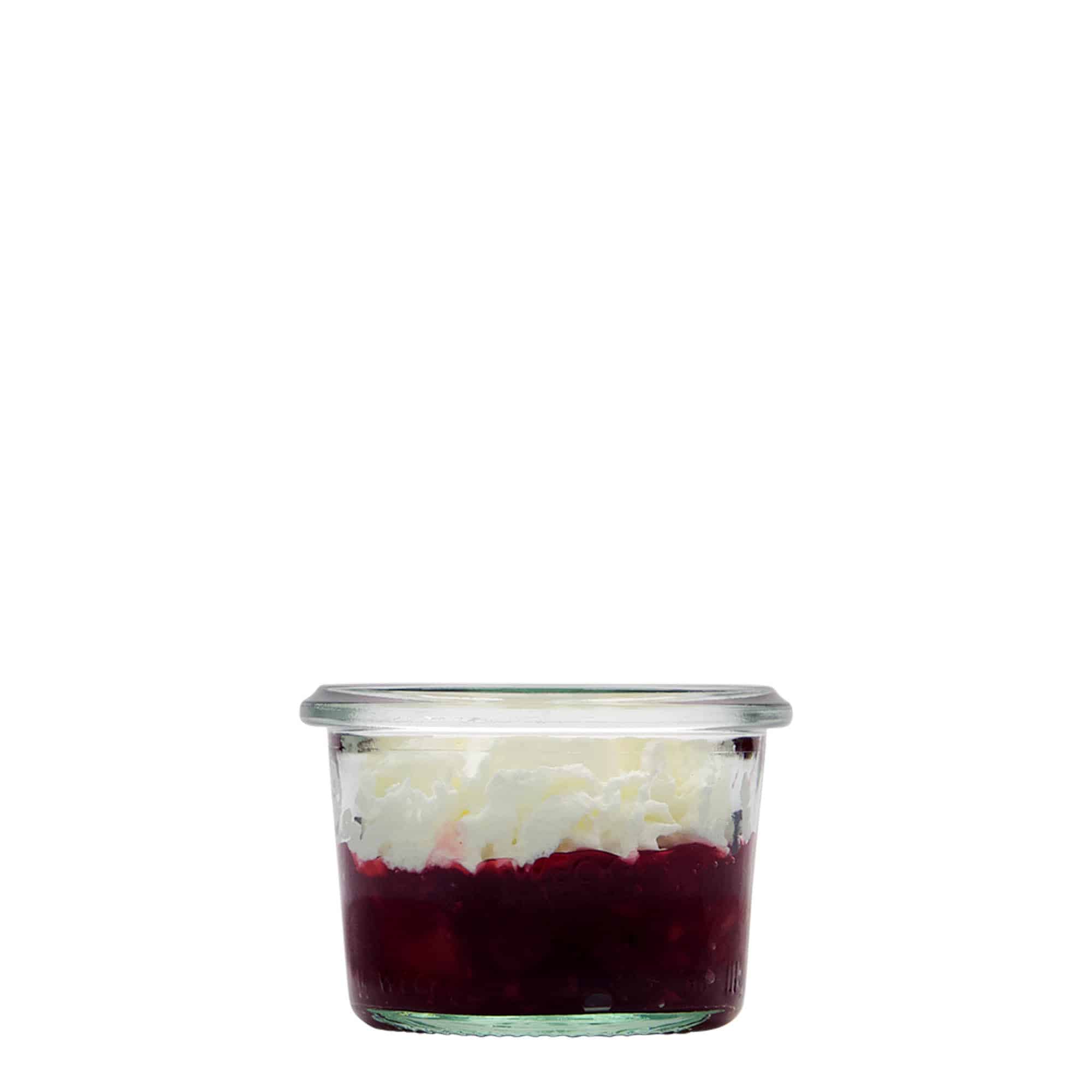 Konzervárenské sklenice WECK 80 ml, uzávěr: kulatý okraj