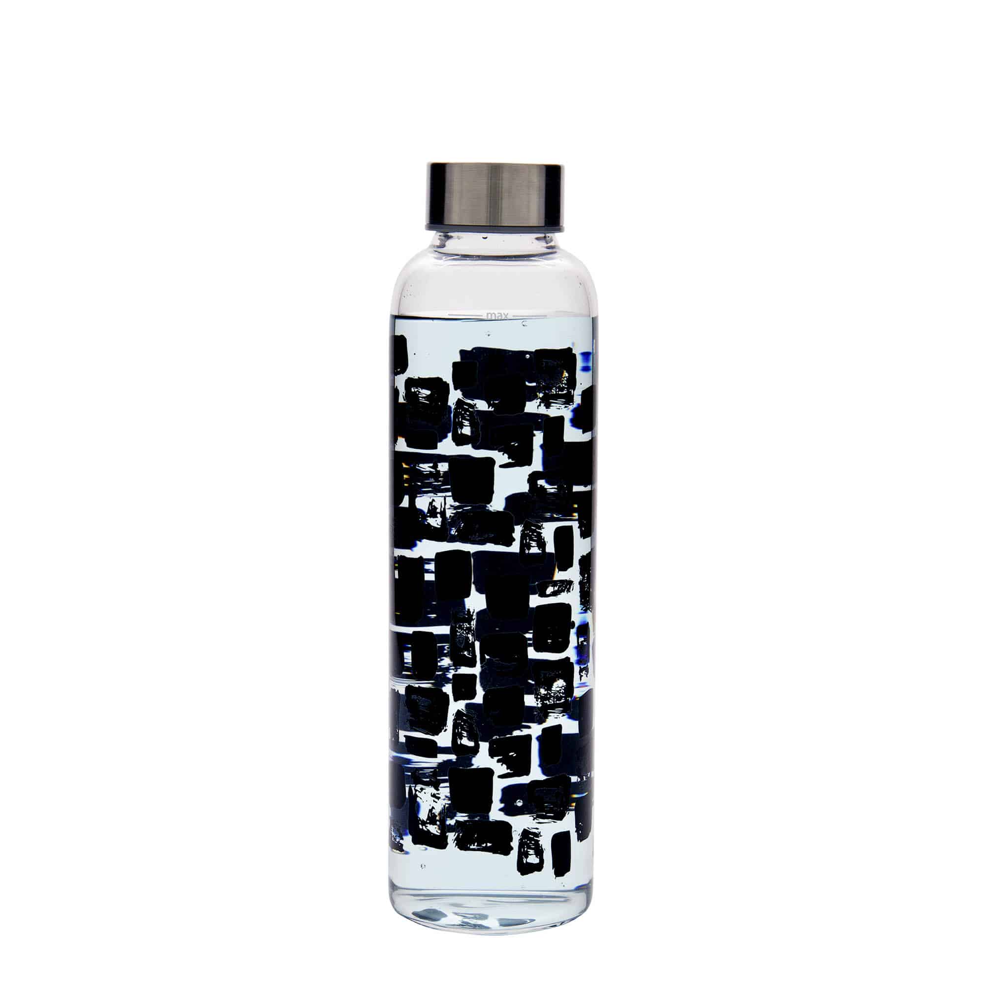 Lahev na pití 500 ml 'Perseus', motiv: černé obdélníčky, uzávěr: šroubovací uzávěr