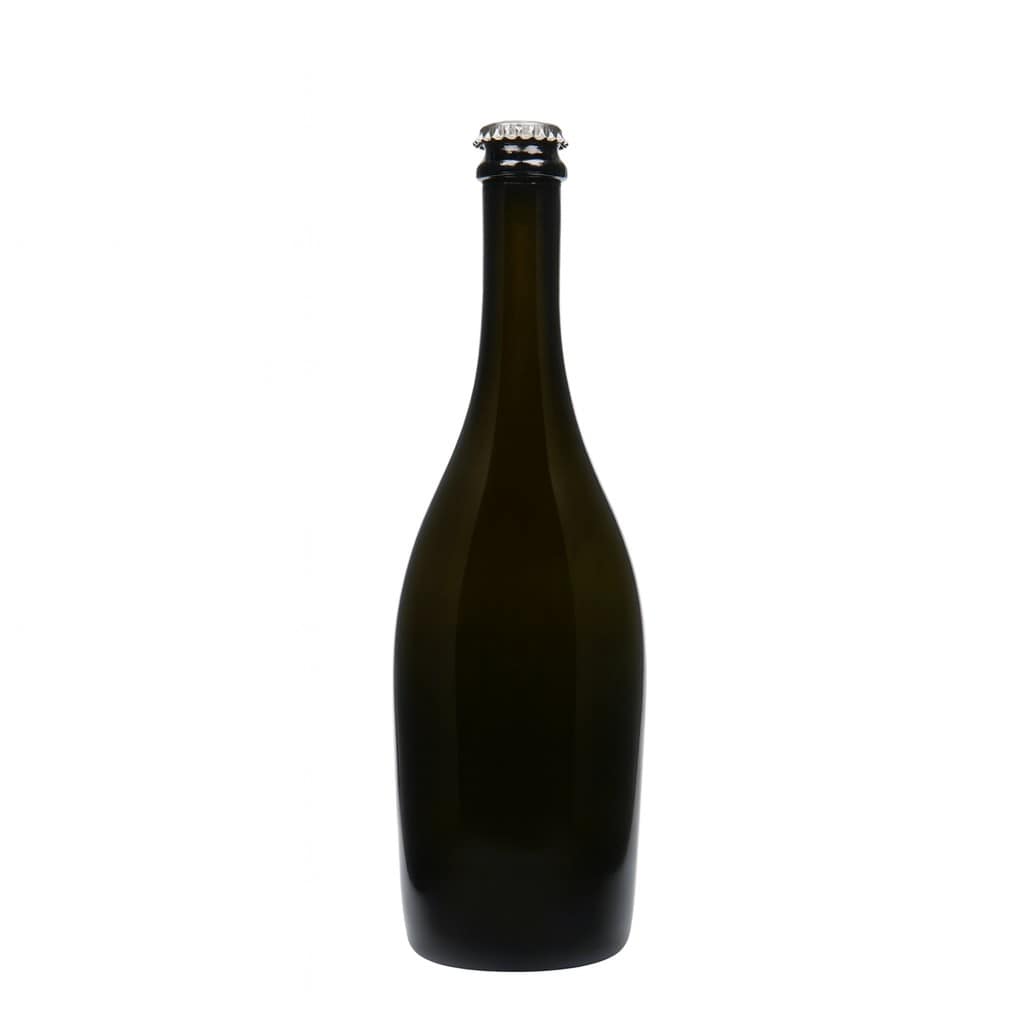 750 ml lahev sektu 'Carmen', sklo, antikně zelená, hrdlo: korunkový uzávěr
