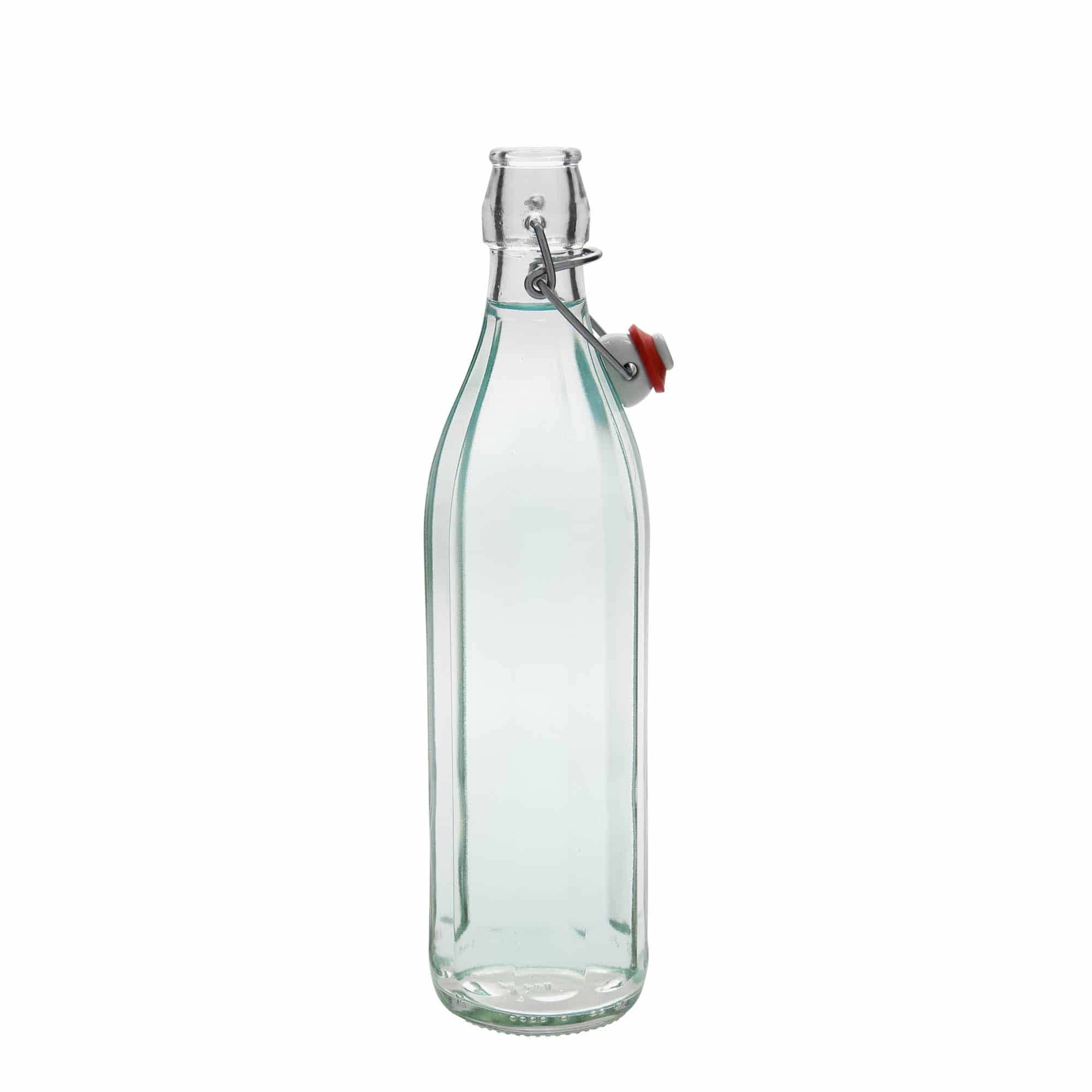 Skleněná lahev 750 ml 'Bravo', desetiúhelníková, uzávěr: třmenový uzávěr