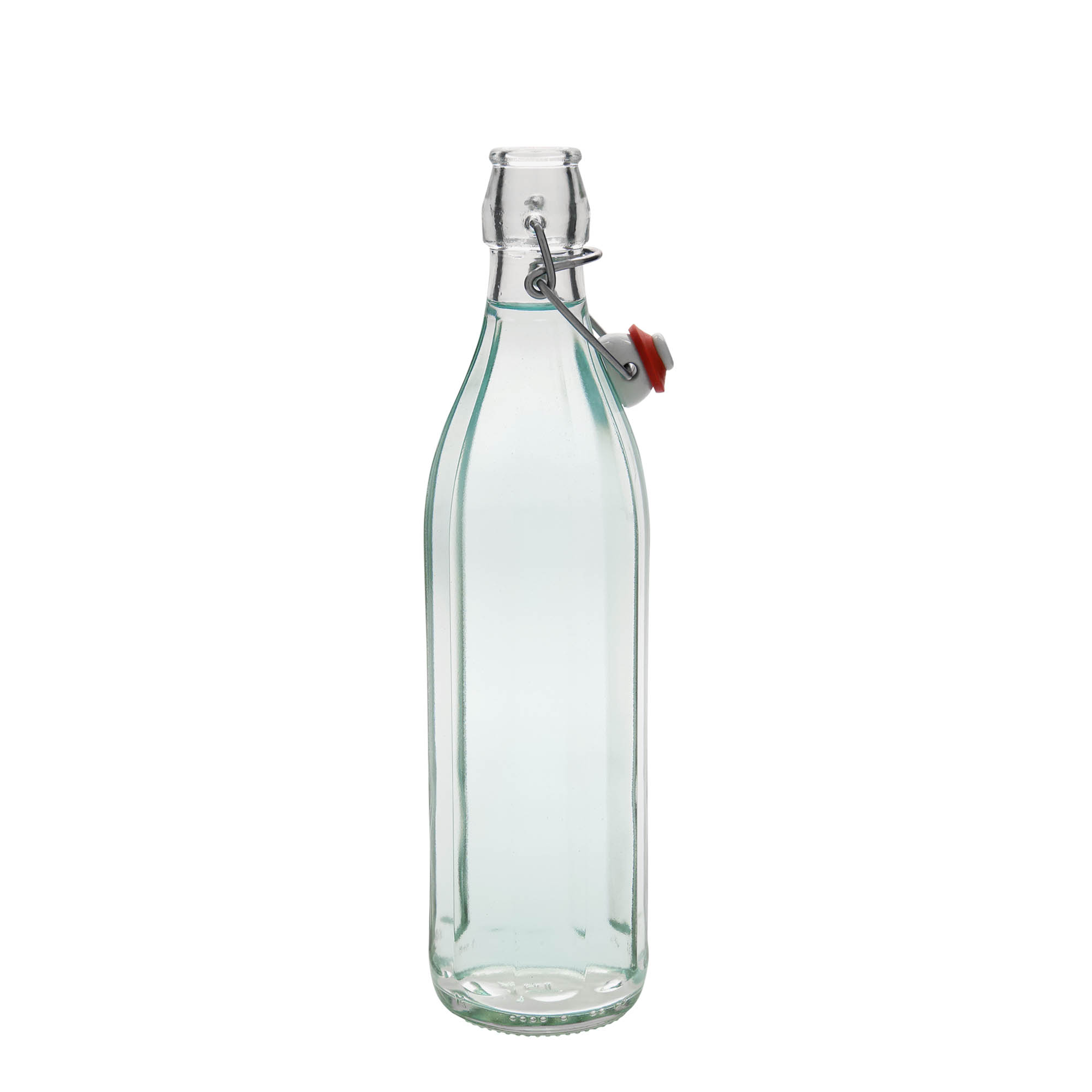 750 ml skleněná láhev 'Bravo', desetiboká, hrdlo: závěsný uzávěr