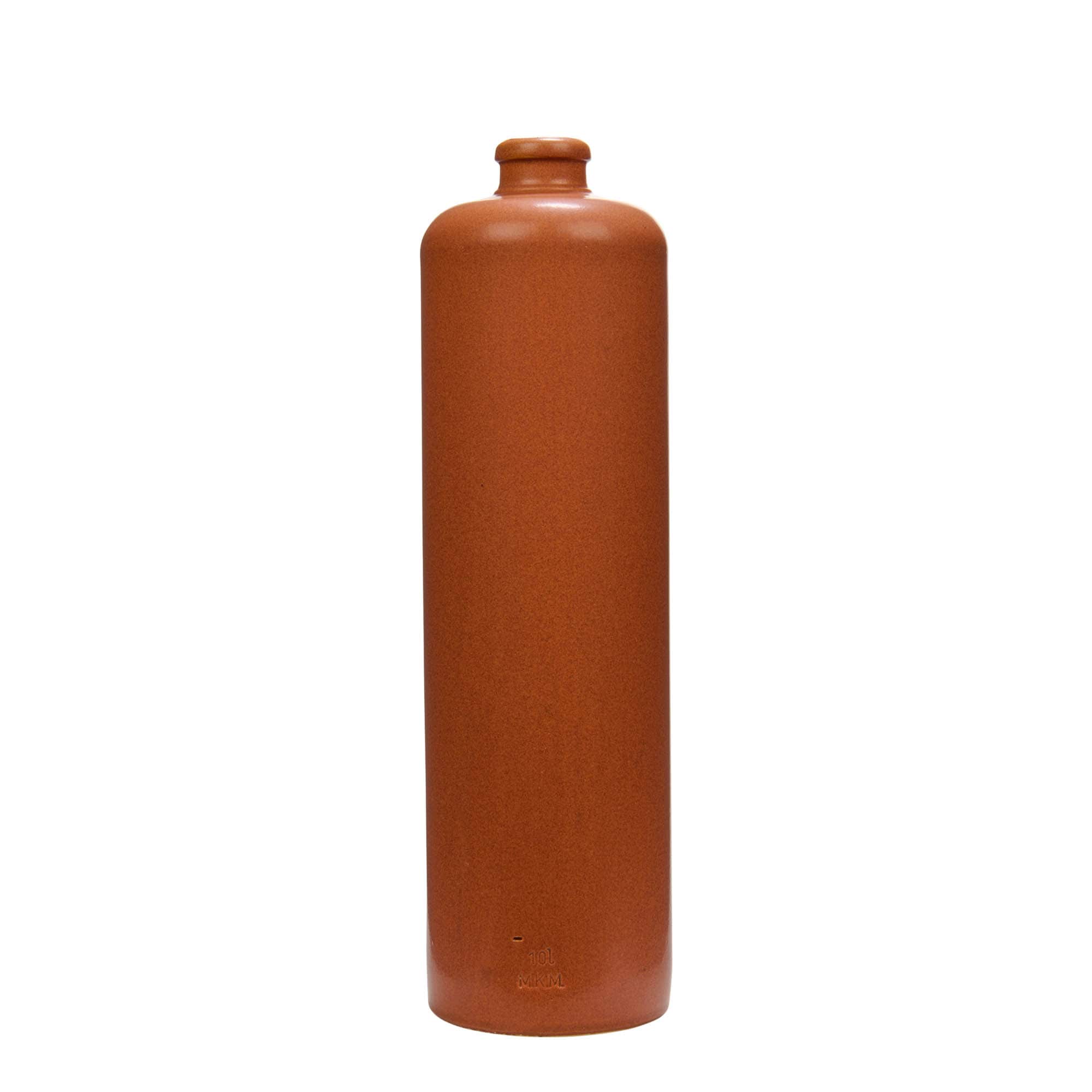 1.000 ml džbán na barvu, kamenina, červeno-hnědý, hrdlo: korek