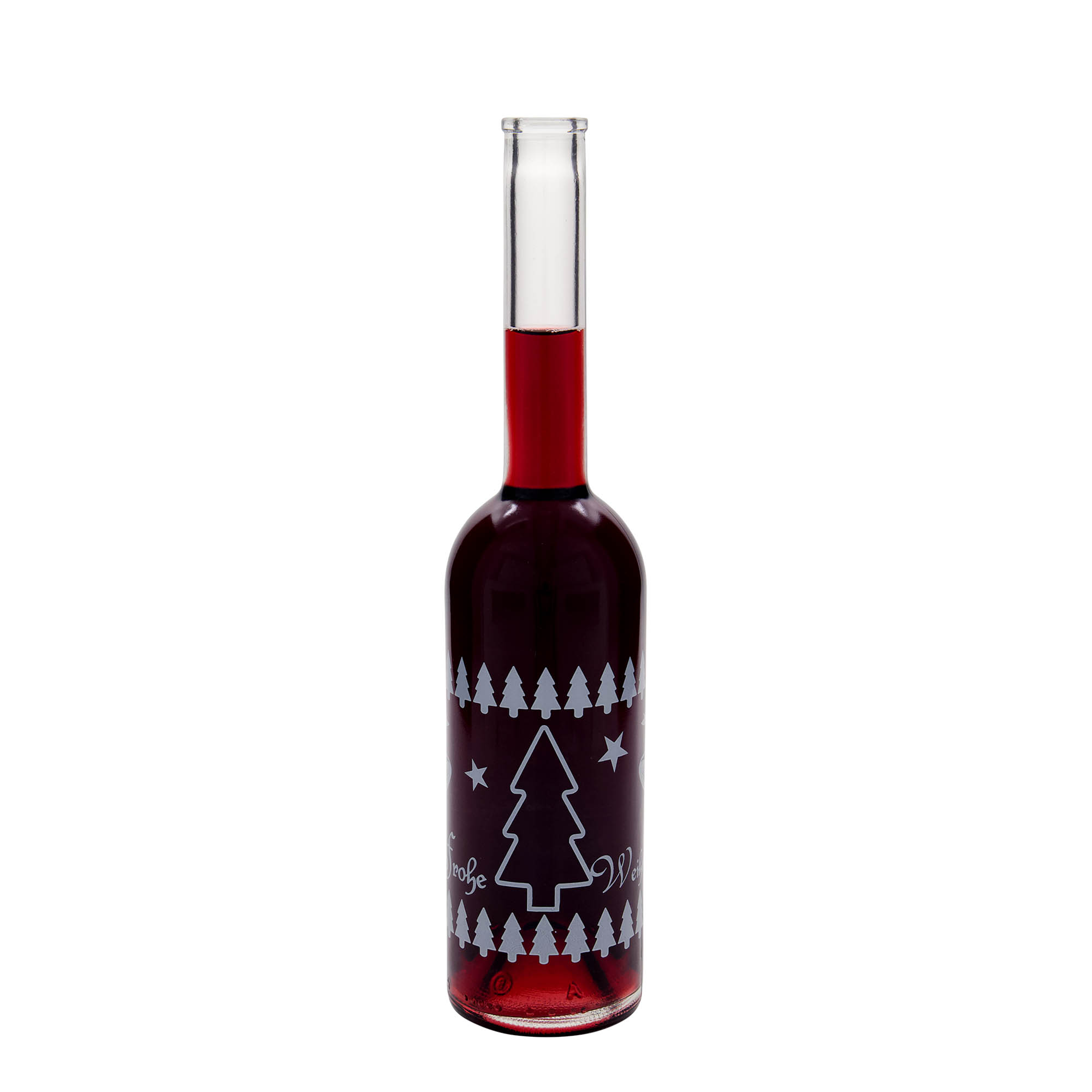 500 ml skleněná lahev 'Opera', motiv: Klasické Vánoce, hrdlo: korek
