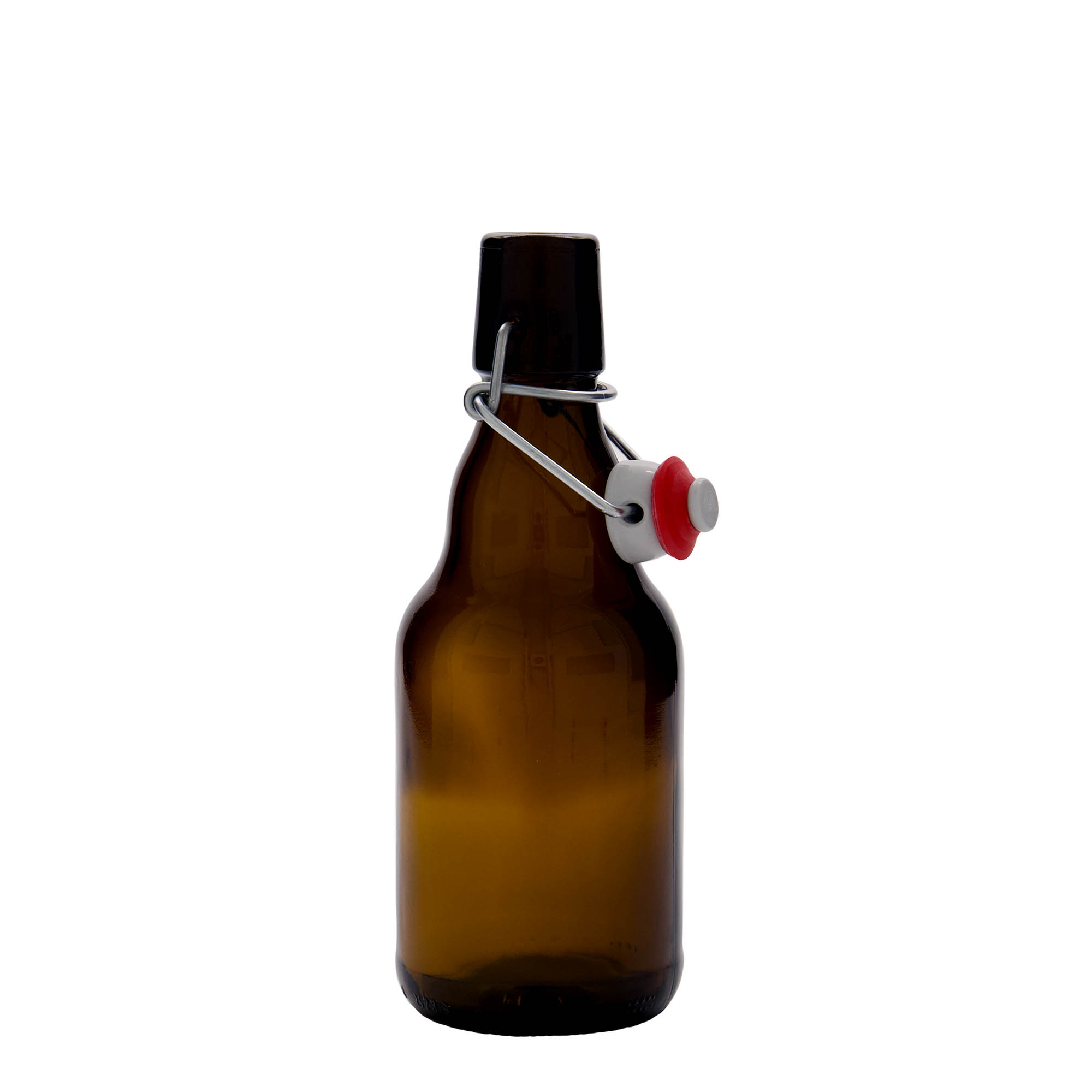 330 ml pivní láhev 'Steinie', sklo, hnědá, hrdlo: patentní uzávěr