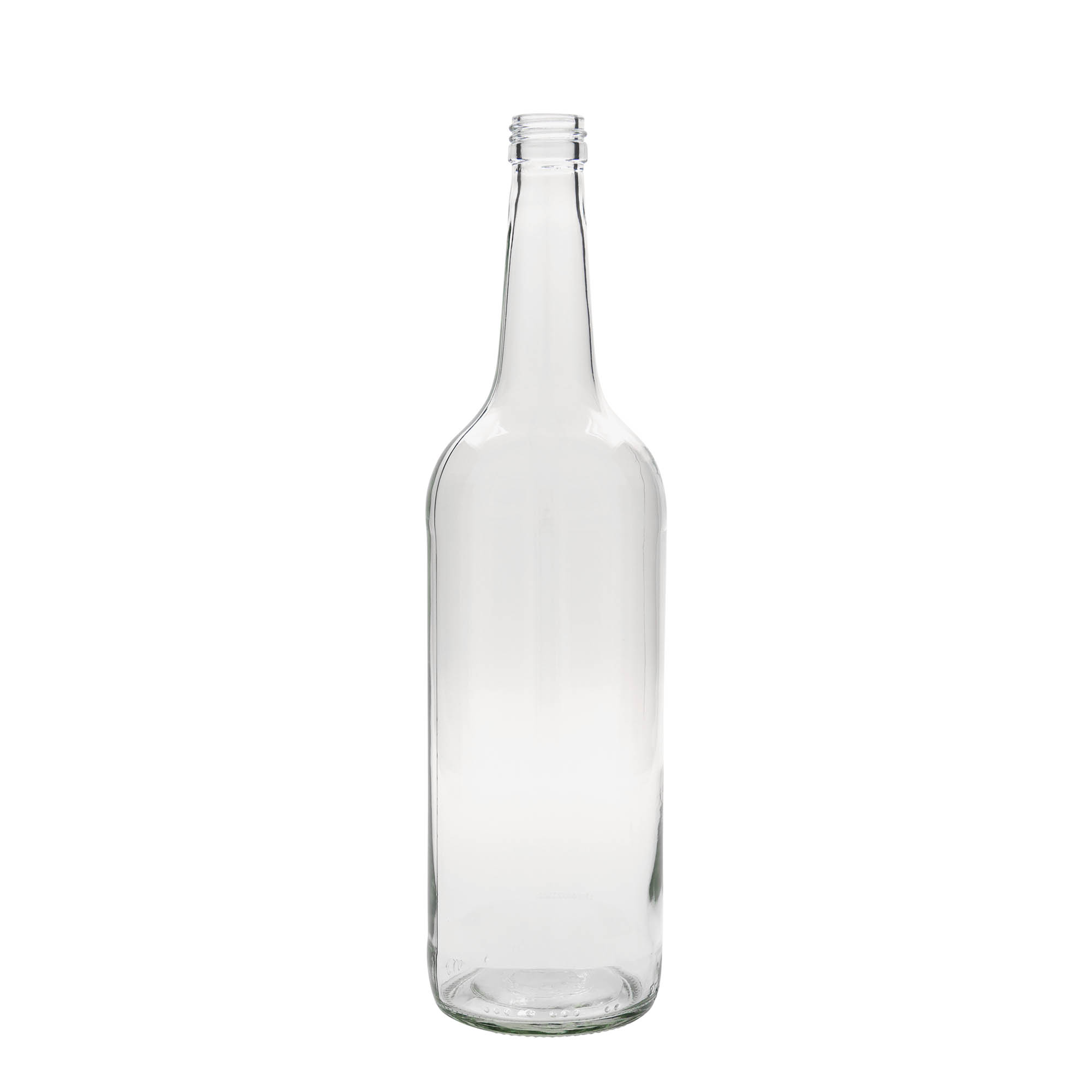 Skleněná lahev 1000 ml rovné hrdlo, uzávěr: PP 28