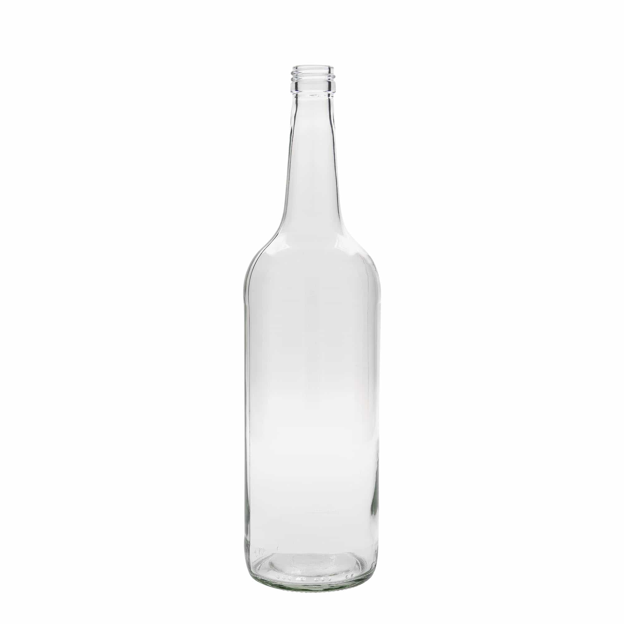 1.000 ml skleněná láhev s přímým hrdlem, hrdlo: PP 28