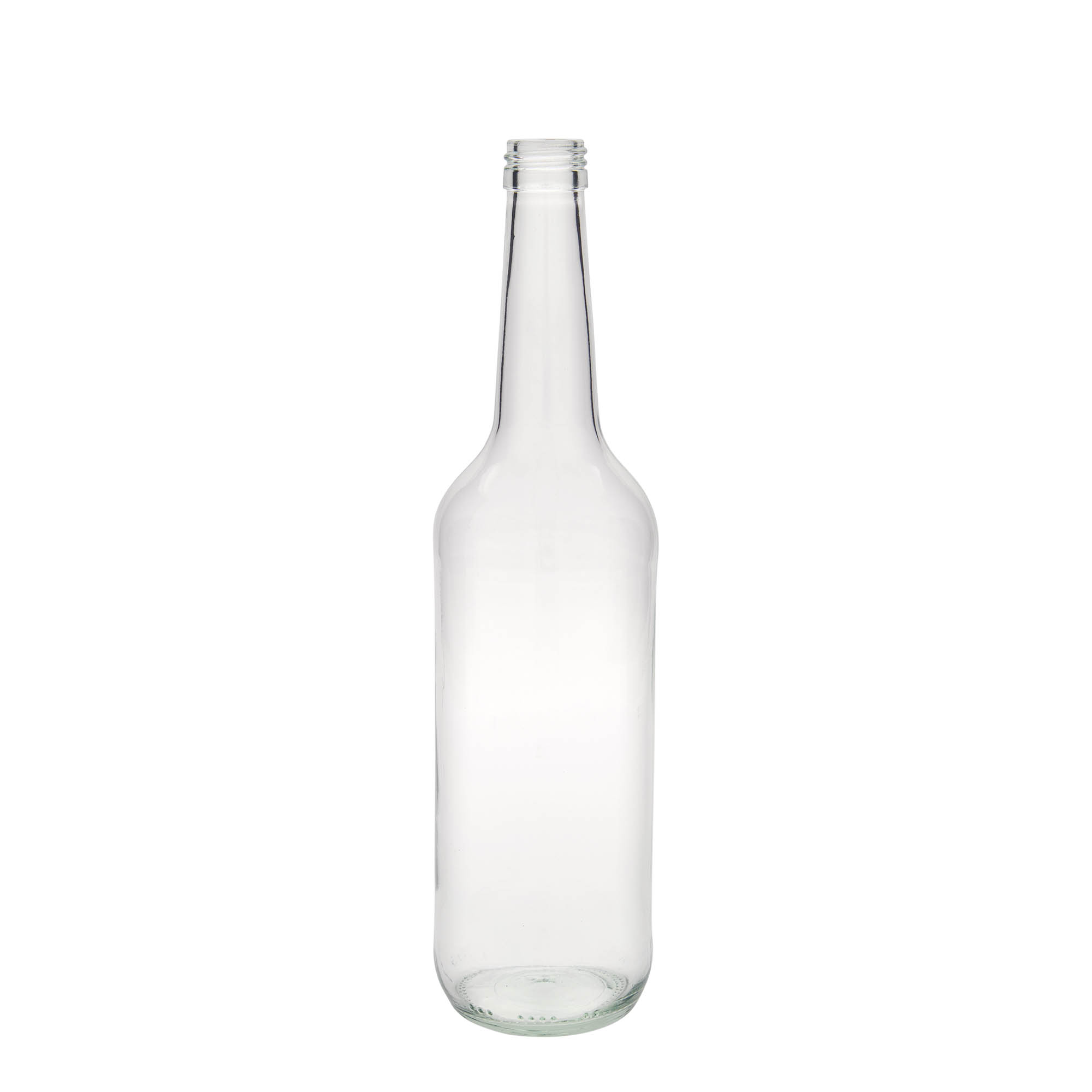 700 ml skleněná láhev s přímým hrdlem, hrdlo: PP 28