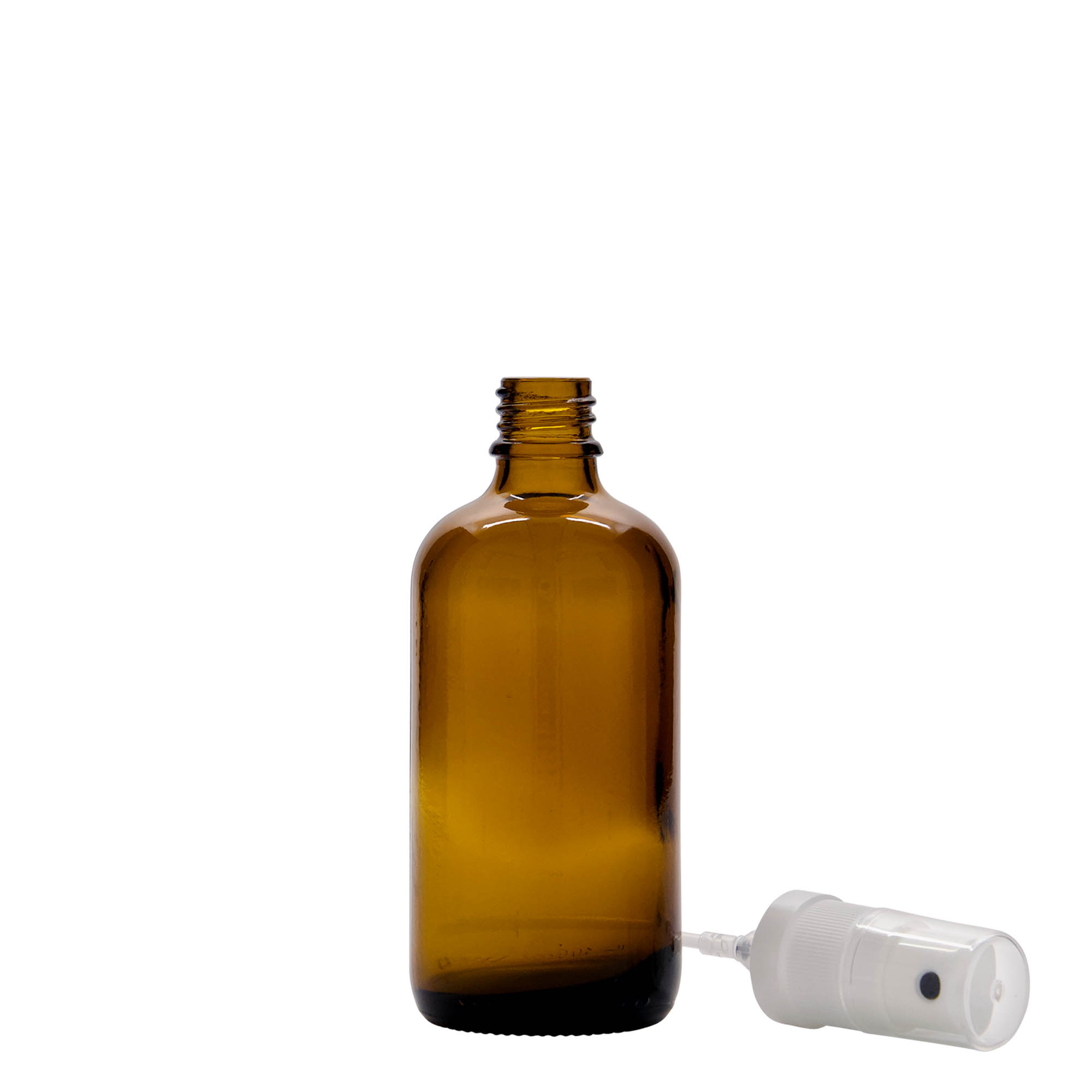 100 ml rozprašovací lahvička lékárenská, sklo, hnědá, hrdlo: DIN 18