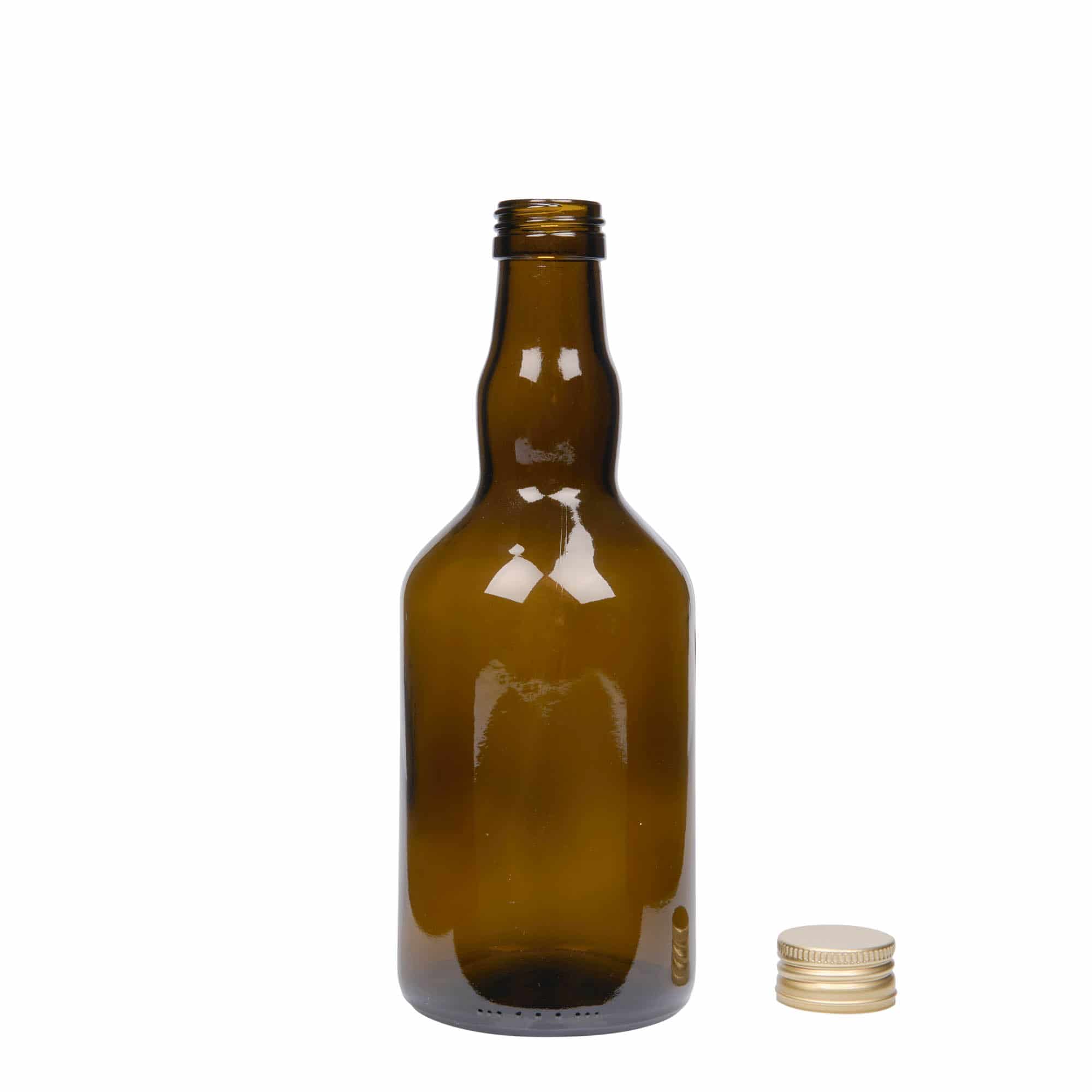 Skleněná lahev 500 ml 'Olona', starožitná zelená, uzávěr: PP 31,5