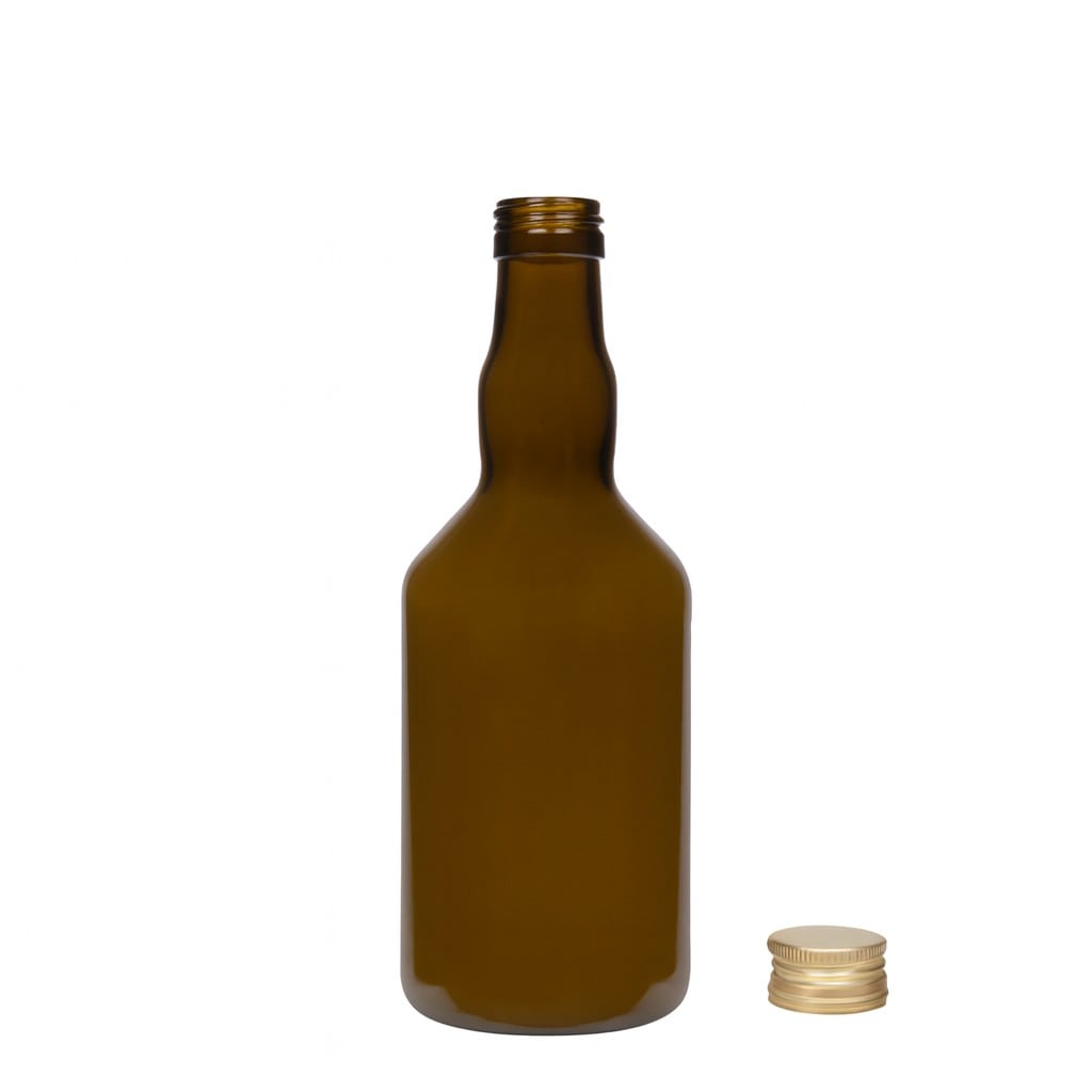 500 ml skleněná láhev 'Olona', antikzelená, hrdlo: PP 31,5