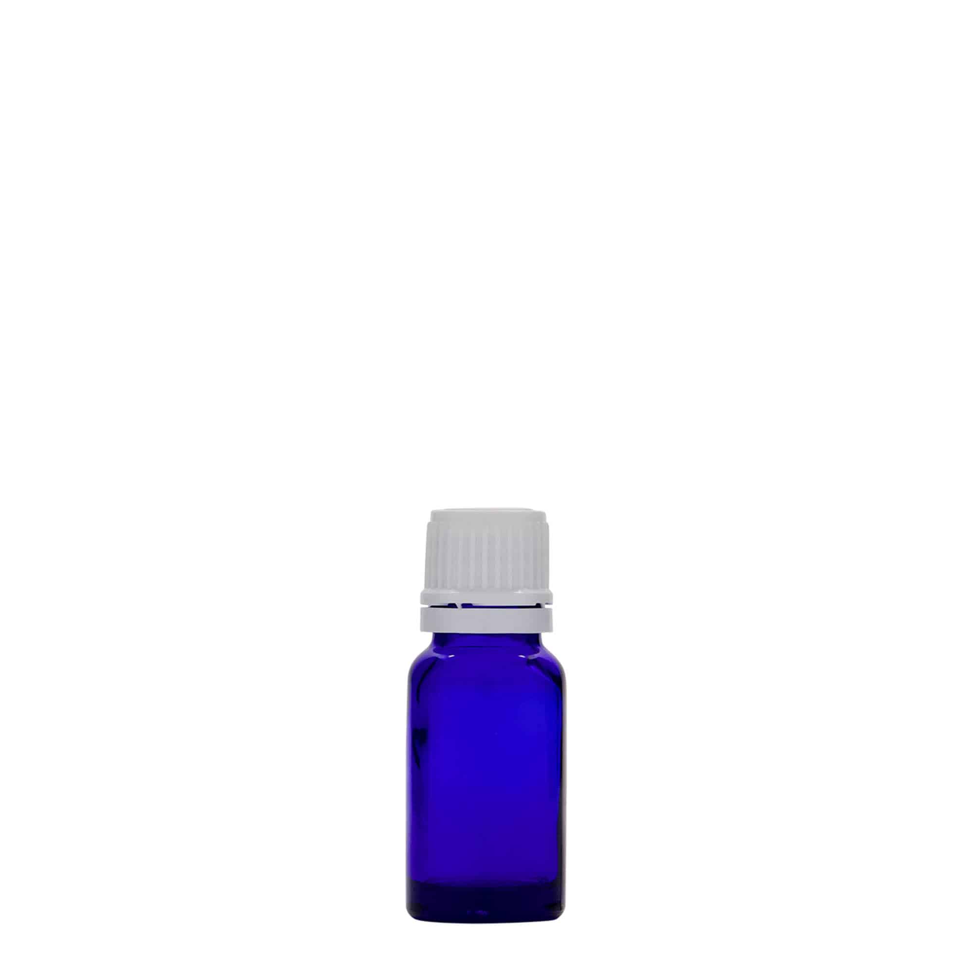 Lékovka 10 ml, sklo, královská modř, ústí: DIN 18