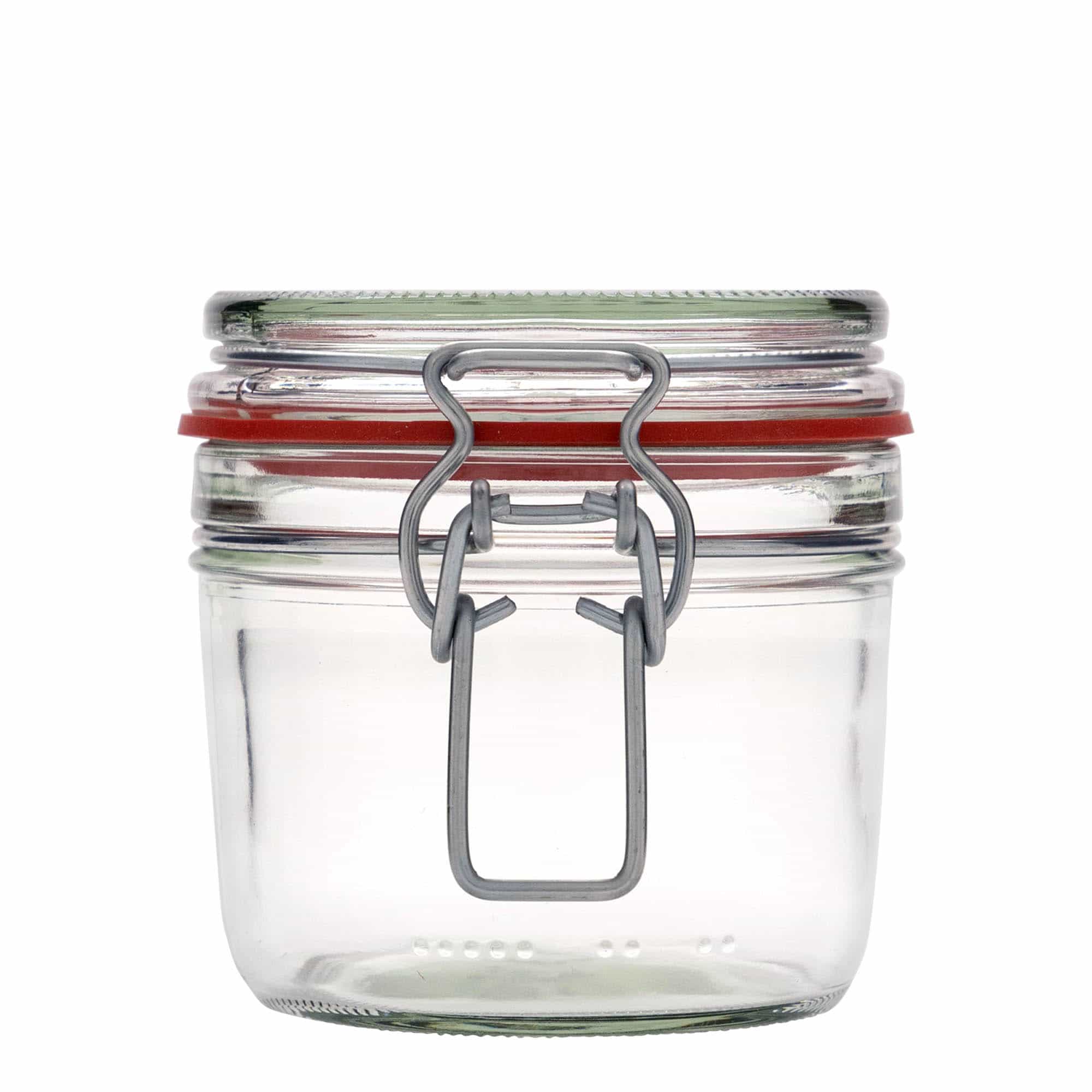 Plochá sklenice s drátěným uzávěrem 400 ml, uzávěr: drátěný uzávěr Plochá sklenice s drátěným uzávěrem 400 ml, uzávěr: drátěný uzávěr