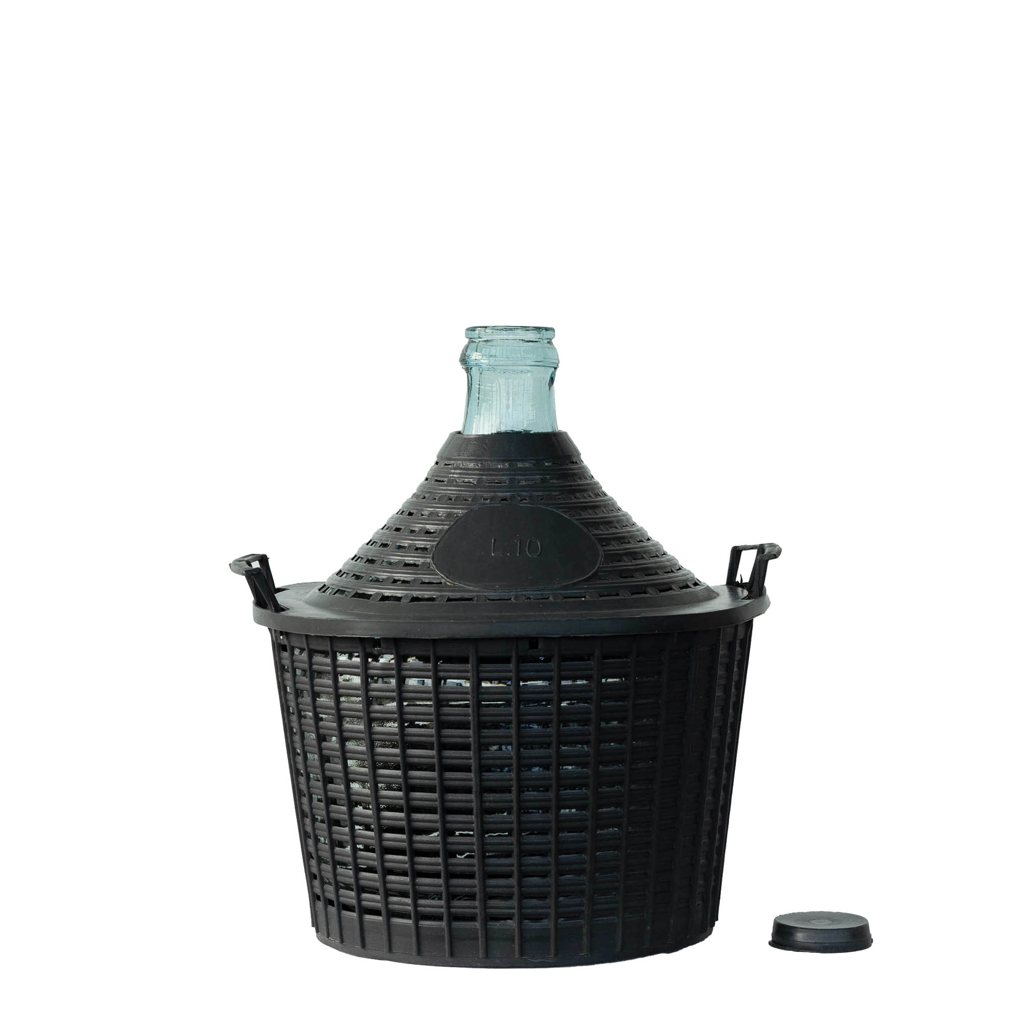 10 l balónová láhev s úzkým hrdlem, sklo, hrdlo: nasazovací víčko