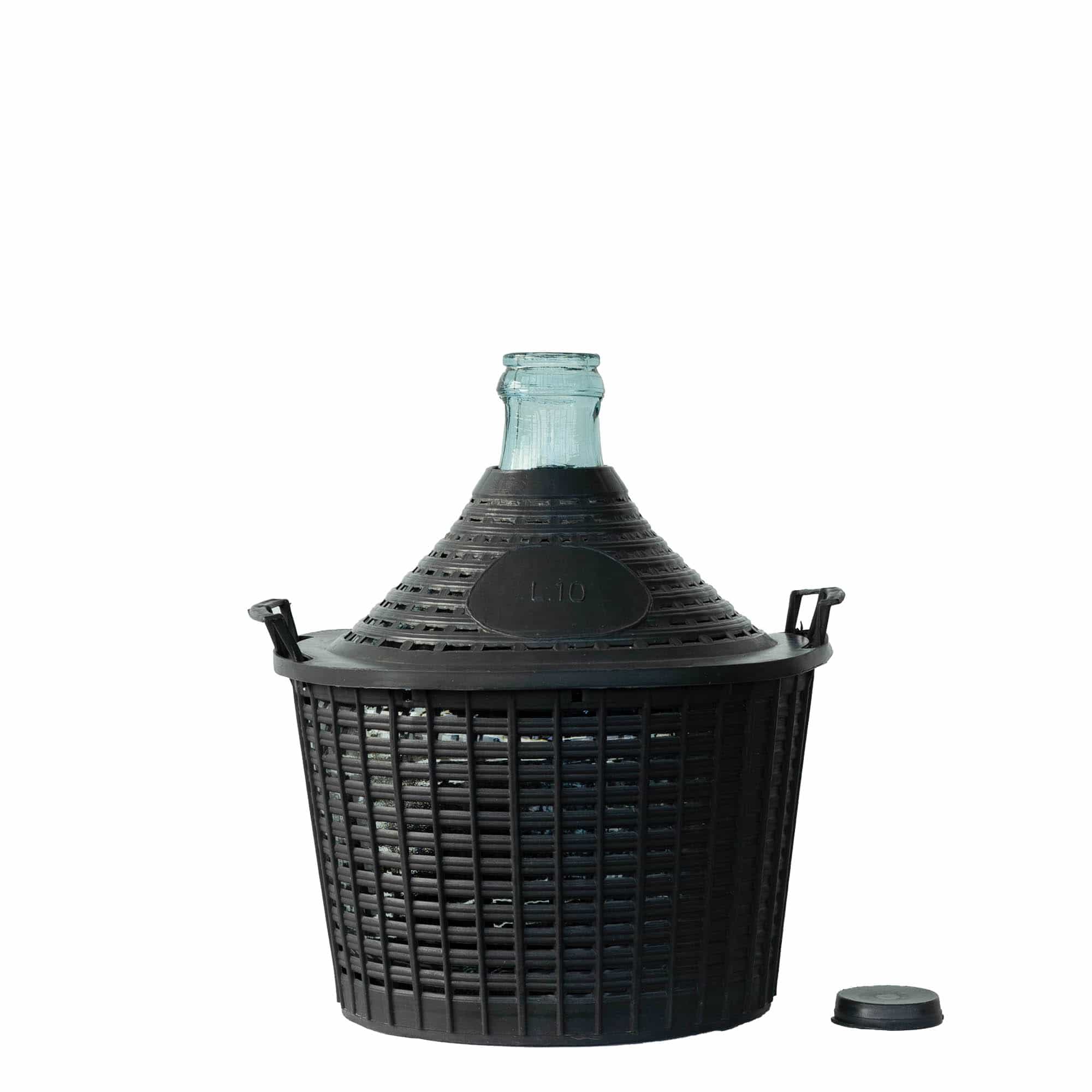 10 l balónová láhev s úzkým hrdlem, sklo, hrdlo: nasazovací víčko