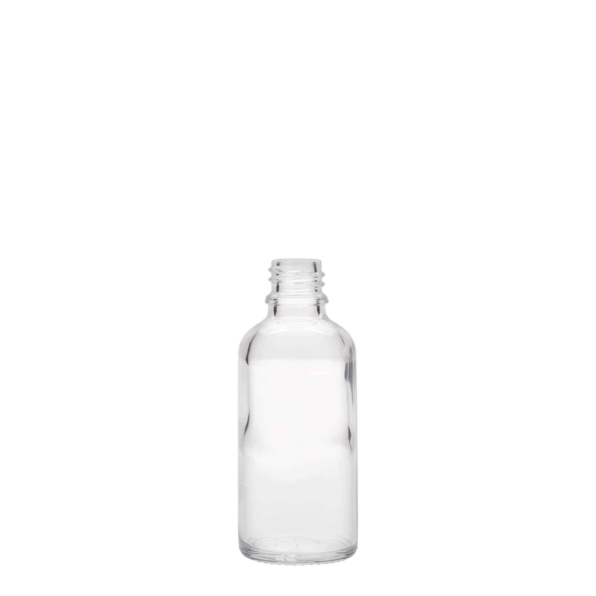 50 ml lékovka, sklo, hrdlo: DIN 18
