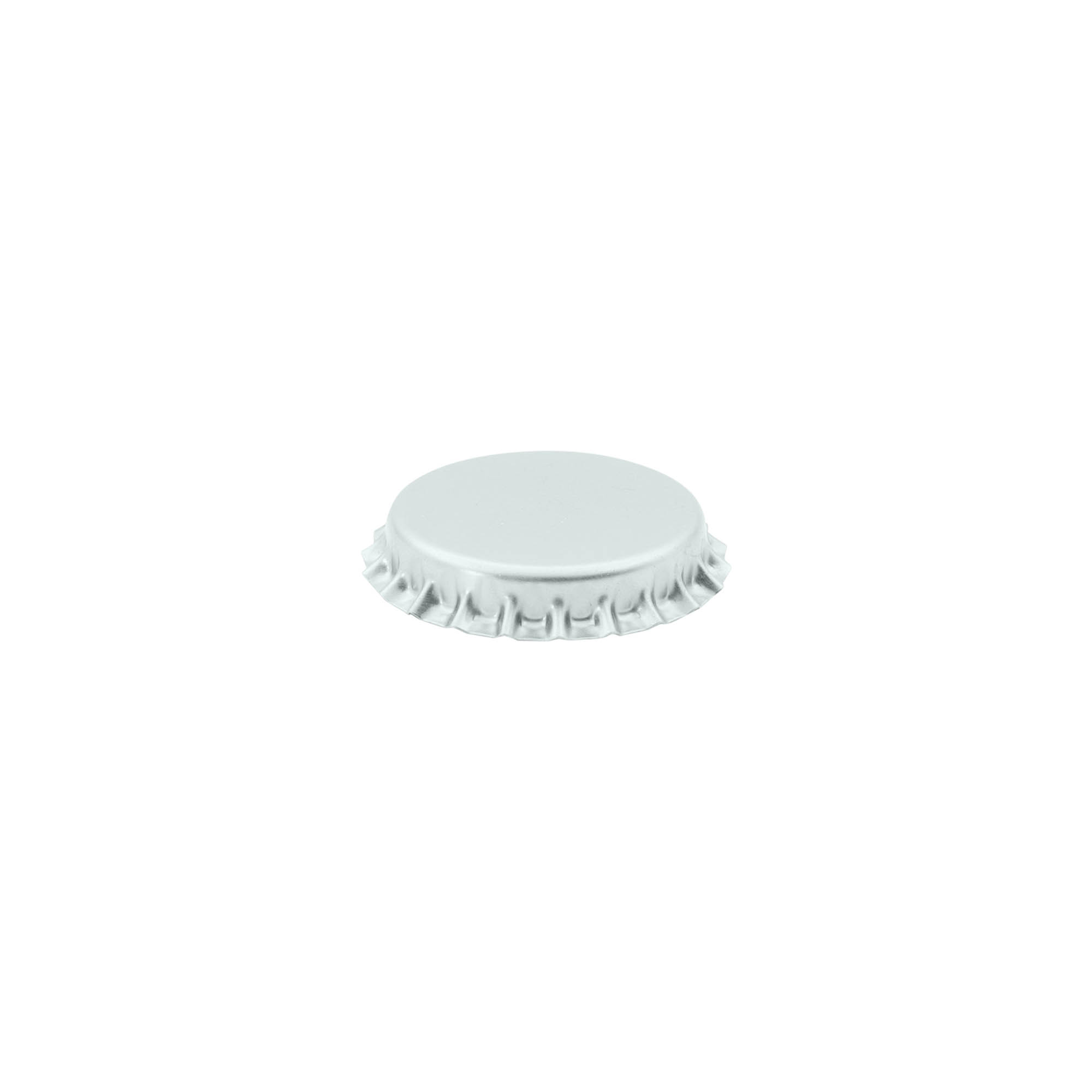 Korunkové uzávěry 29 mm, kov, stříbrné